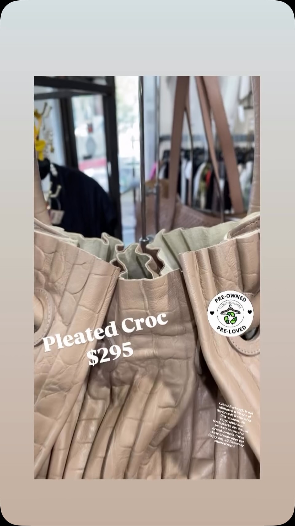 Giorgio best at simple beauty 🤩Questions? Dm or ☎️ (781)449-2500. Our beautifully curated items are offered for resale. All items are pre-owned,authenticated and photographed by Closet Exchange.
All trademarks, logos, and brand names are the property of their respective owners. Use of these names, trademarks, and brands does not imply endorsement.
#consignment #boston #shoplocal #sustainablefashion #luxuryresale