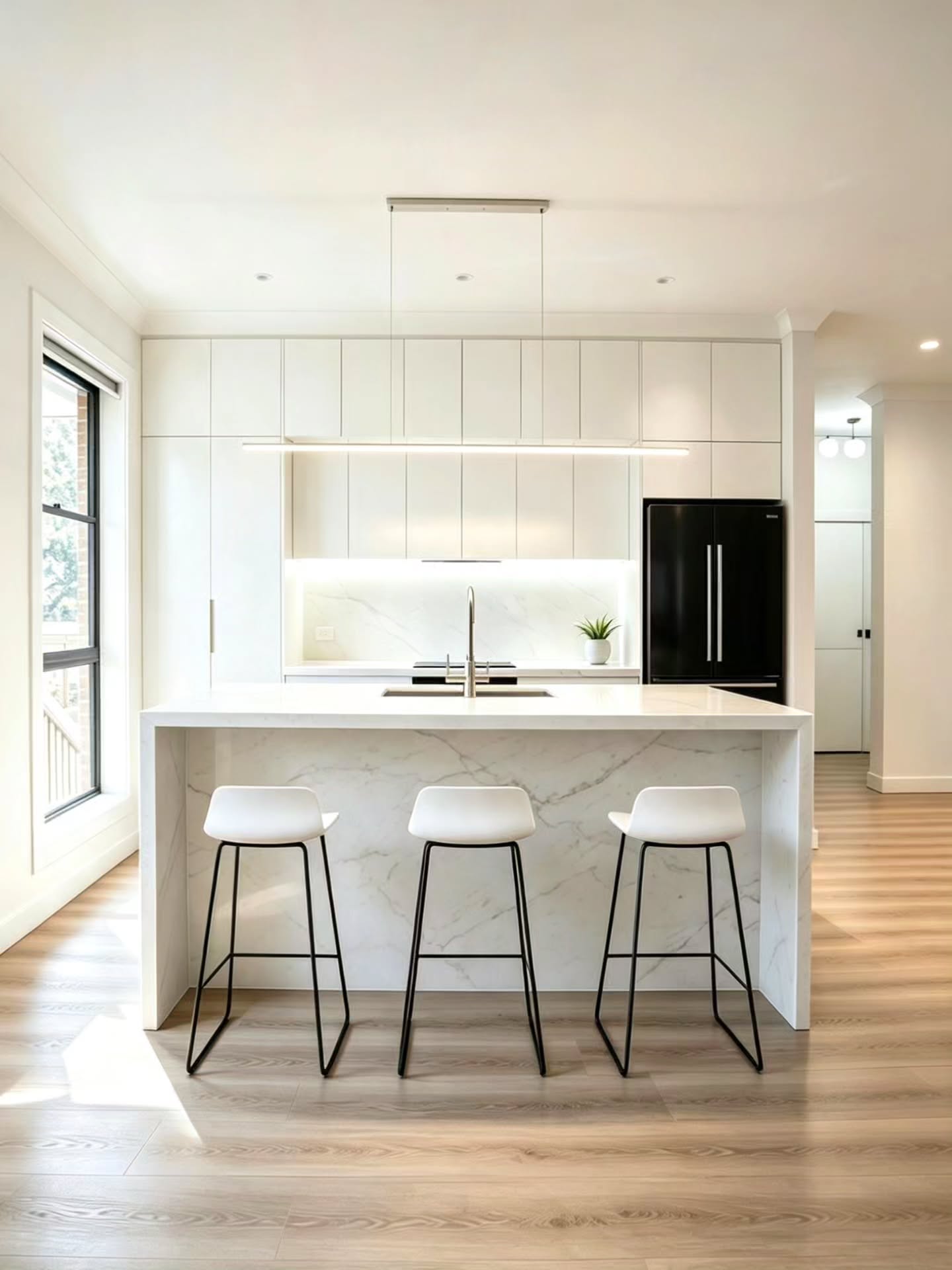 Heart of the home. 🤍
Stunning stone island, warm timber floors, that perfect pendant light.