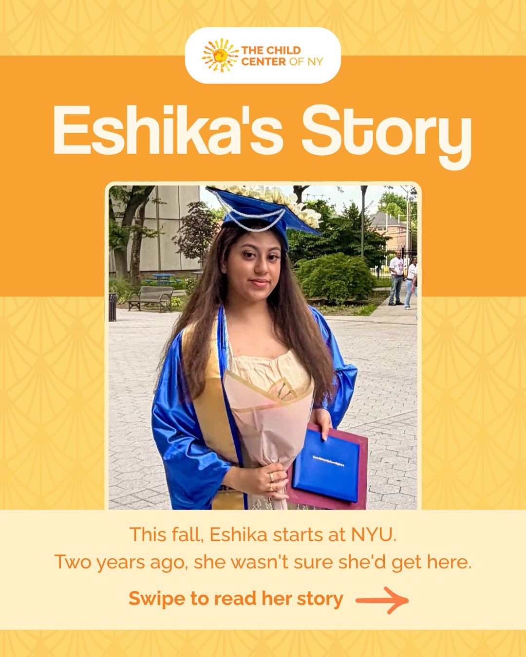 Two years ago, Eshika felt behind. This fall, she starts at NYU. The difference? One decision, and our WIOA Learn & Earn Program.
Our WIOA Learn & Earn Program helps NYC high school students gain paid work experience, mentorship, and career skills. Know a student who'd thrive here? Share this with them.
Read Eshika's full story: childcenterny.org/post/eshika-s-story
Learn more: childcenterny.org/alternate-high-schools-and-internships