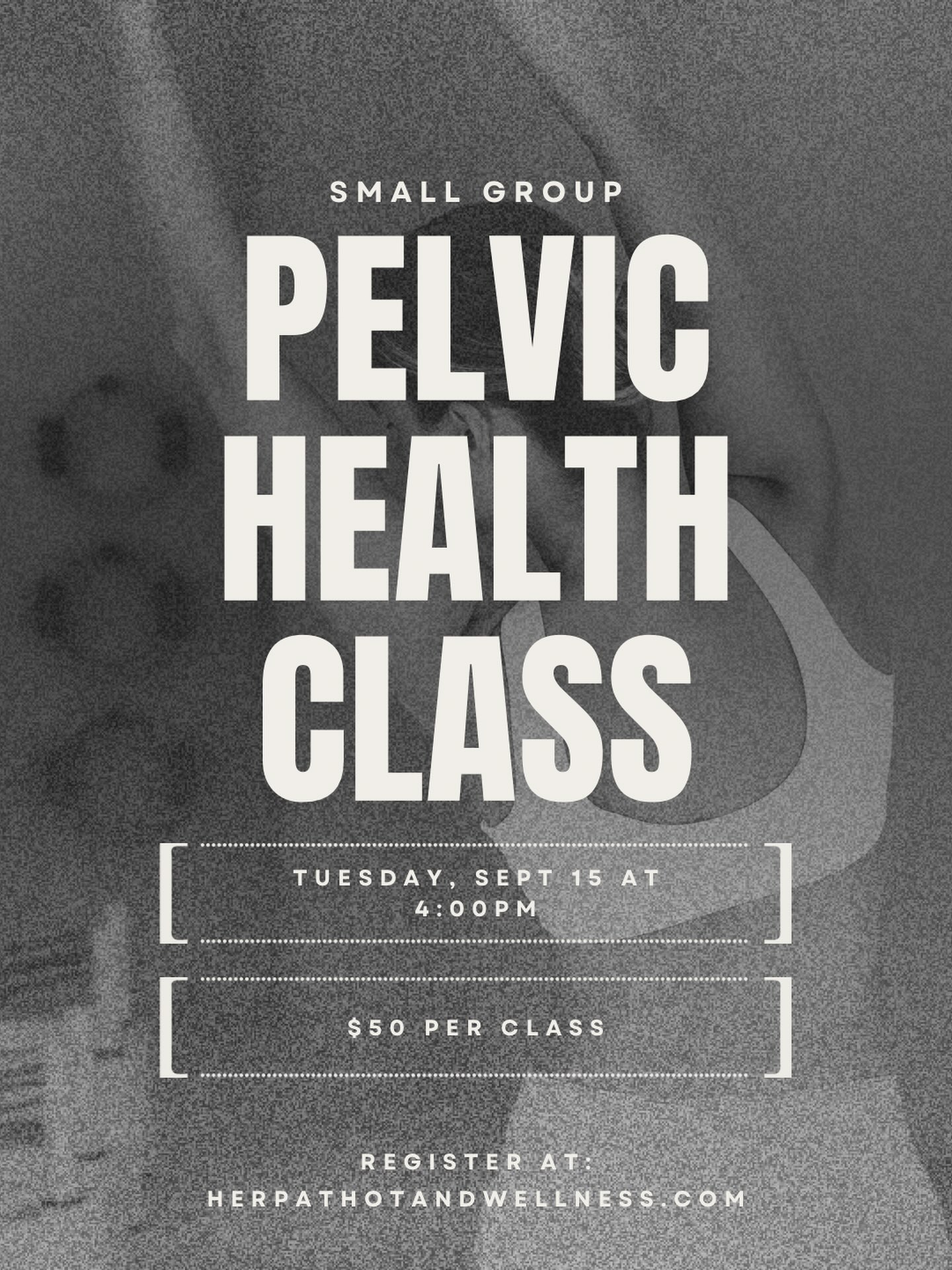 For those of you requesting a later time, this is it! Join me next Tuesday for a small group pelvic health exercise class! 2 spots left, register at herpathotandwellness.com