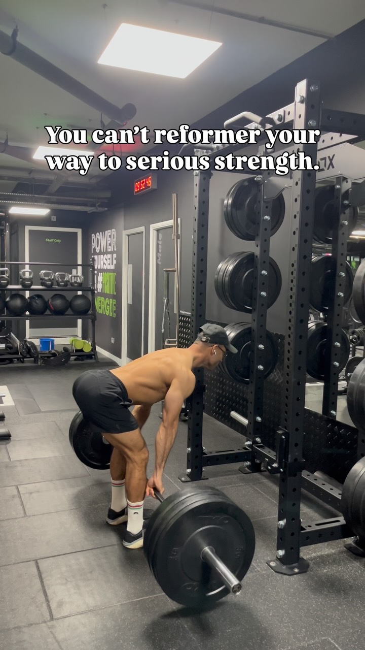 IF YOU’VE BEEN TOLD PILATES WILL BUILD AS MUCH MUSCLE AS PROPER STRENGTH TRAINING, YOU’VE BEEN LIED TO.
This morning, one of my clients told me he’d completed more than 500 Pilates sessions.
That shows serious commitment.
But commitment to a method doesn’t guarantee the adaptation you want.
Pilates can improve movement control, mobility, balance and muscular endurance. And yes, a beginner may build a small amount of muscle from almost any new form of resistance.
But if the goal is to maximise strength and muscle, progressive weight training is the superior tool.
Muscle growth requires sufficient mechanical tension, hard sets and progressive overload.
Strength requires your nervous system and muscles to practise producing greater levels of force.
Barbells, dumbbells and machines allow us to measure, control and progressively increase that demand over time.
More weight.
More repetitions.
Greater range of motion.
Better execution.
Higher force production.
That’s how the body is given a clear reason to adapt.
Five hundred sessions don’t automatically equal progress if the training stimulus never progresses.
Pilates can complement a well-designed strength programme.
But it shouldn’t replace lifting weights if you want to build genuine strength, muscle and physical resilience.
Use the right tool for the result you actually want.
DM me “STRONG” if you’re ready to start training with structure…
#pilates #reformer #reformerpi̇lates #pilateslife #pilateslovers