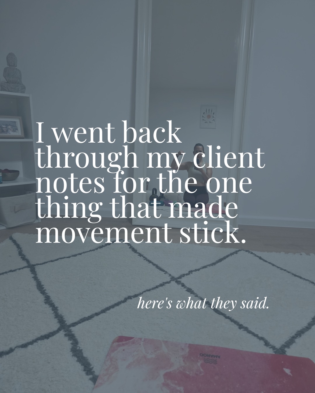 I went back through my client notes this week asking one question: what actually made movement stick?
Not what I thought would work. What they said worked.
The answer that came up again and again wasn't motivation. It wasn't discipline. It wasn't more time.
It was feeling safe enough to start, and having something structured enough to return to.
What held them all? Breath first. Structure they trusted. Movement that left them with more than they started with.
That's what I built the 5-Day Challenge around. Free, starting September 28.
💛Comment or DM CHALLENGE to join us.