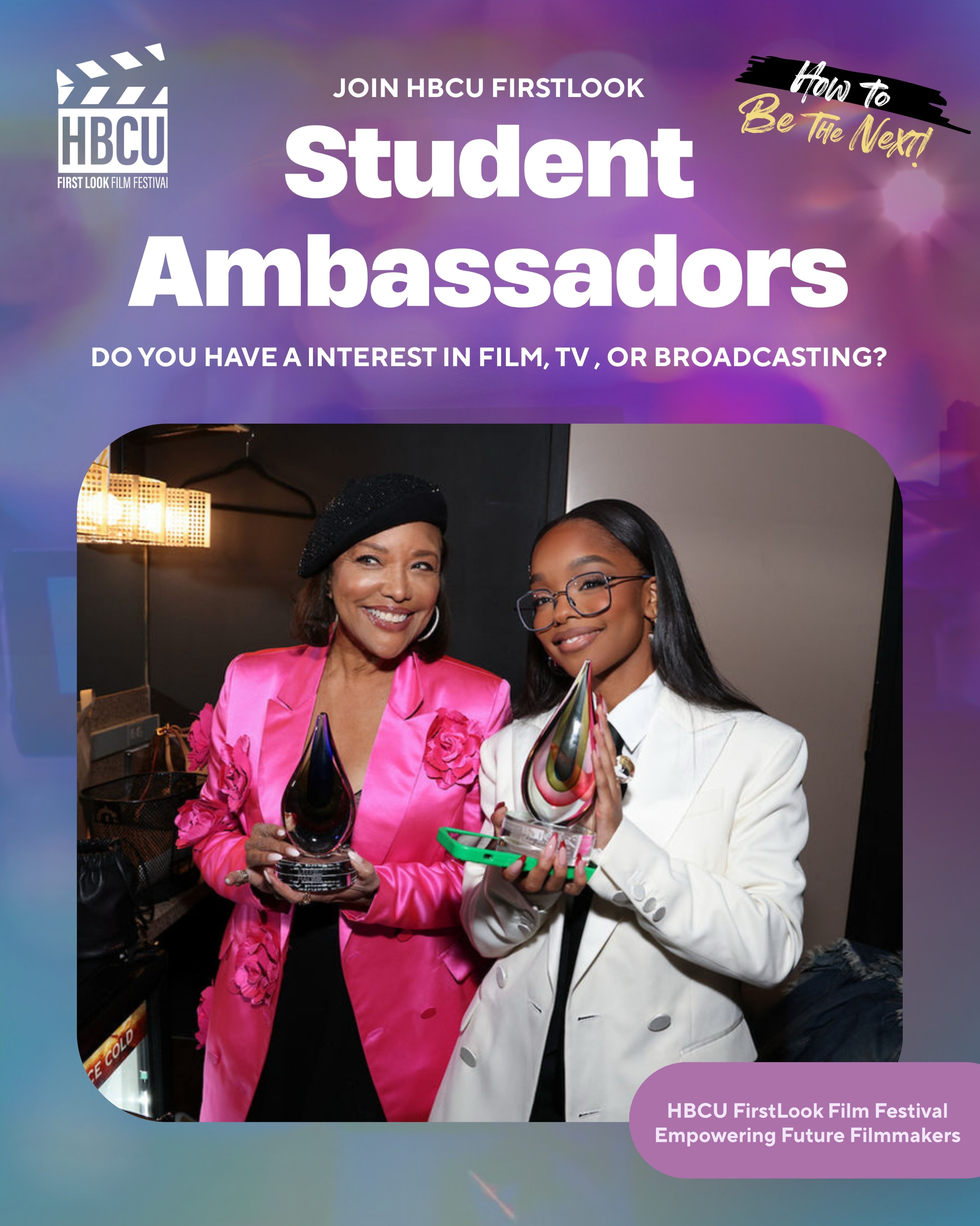 HBCU STUDENTS â THIS ONEâS FOR YOU. đŁ
Want to help put your campus on? Join our HBCUFL Student Ambassador Program and become a voice for HBCU cinema in your community.
Help us spread the word, rally your campus, engage your community, and bring even more students, storytellers, and supporters together to celebrate the power of HBCU film.
Your campus. Your community. Your voice.
Apply now. Link in bio! âđž #HowToBeNext