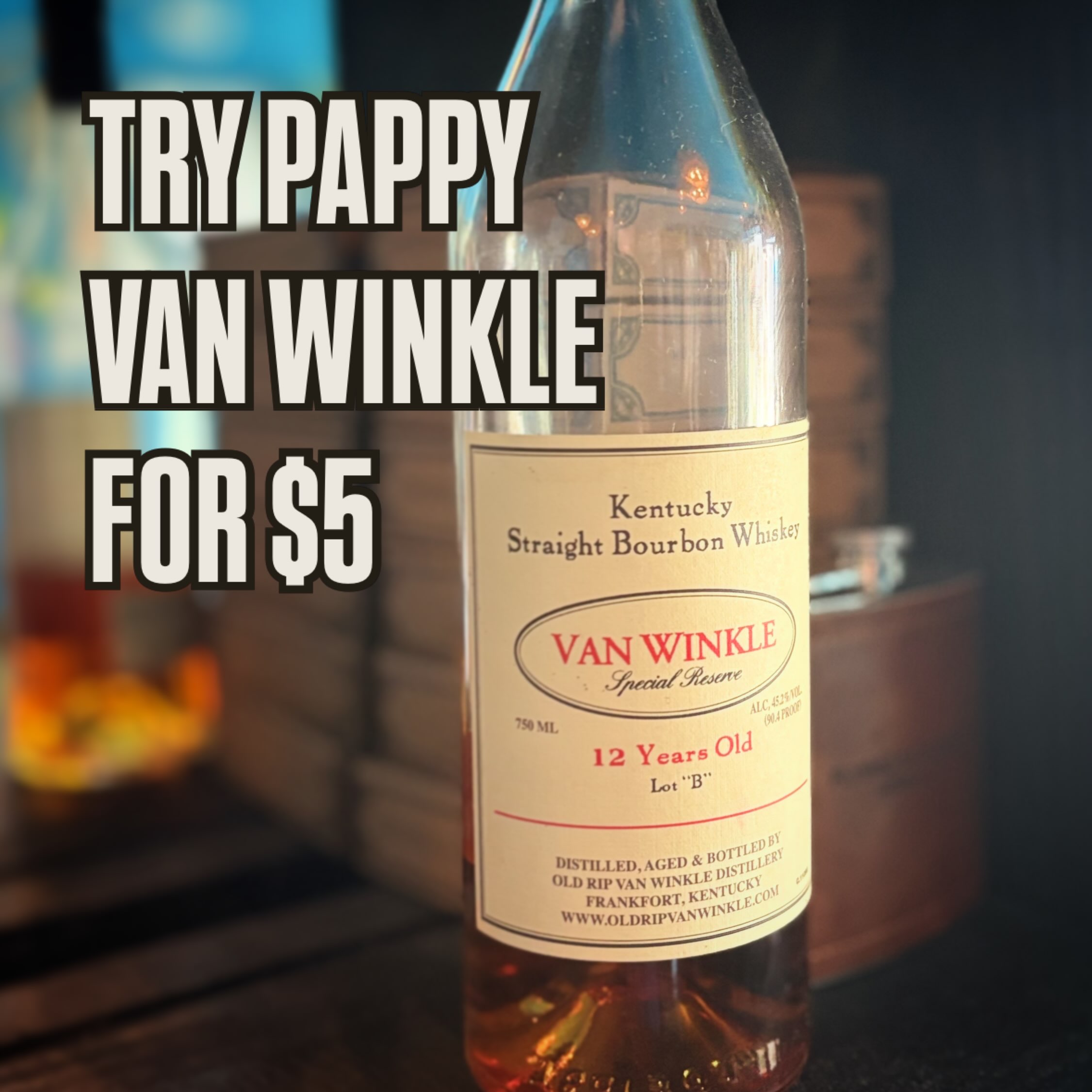 Wednesday 9/16 only.
1oz of Van Winkle 12yr ‘lot b’ for $5
While stocks last.
With a purchase of any beer.
One per customer.