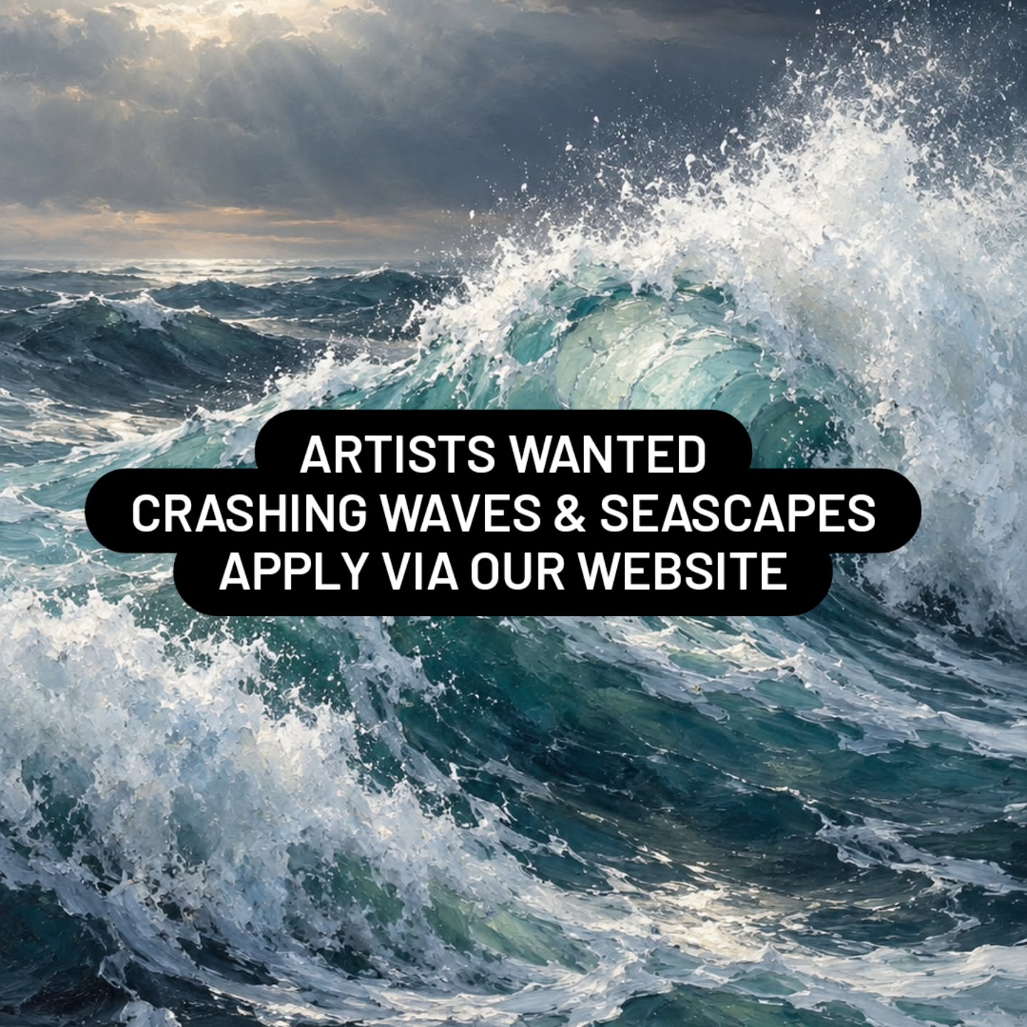 ARTIST CALL 🌊
We’re looking to work with uk based artists with gallery representation experience who create fresh seascapes and dramatic crashing waves.
Please review our website, have a look around and if you feel your art will fit within our collection, then apply via our Artist Representation page.
#callforartists #londonartist