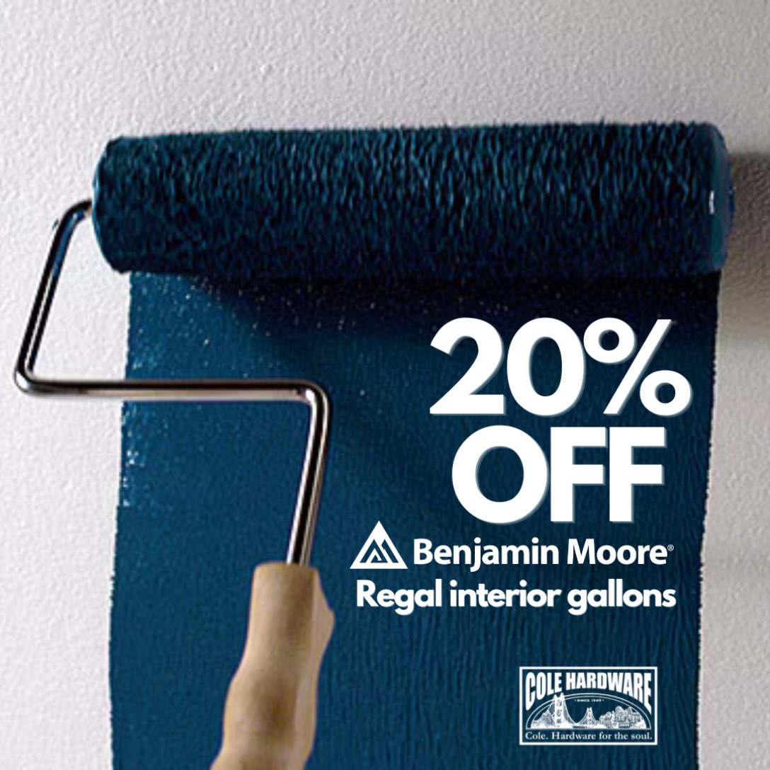 This weekend is the perfect time to tackle a paint project! We’re offering 20% off Benjamin Moore Regal interior gallons until September 14. Limit 3 gallons. @benjaminmoore
#rockridge #northbeach #russianhill #colevalley #hardwarestore