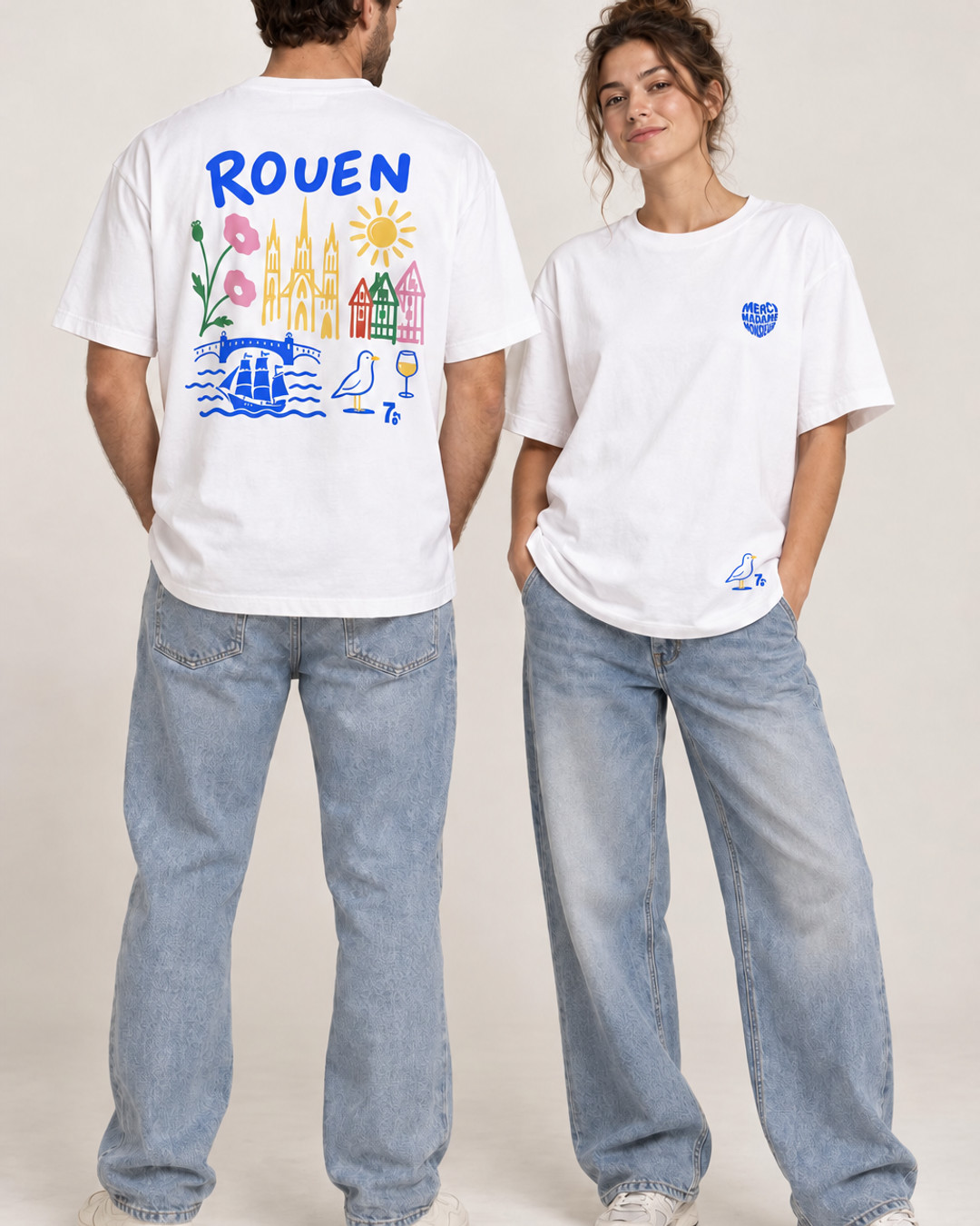 Notre nouveau t-shirt oversize 220 g
une matière épaisse, une coupe généreuse et un visuel coloré qui célèbre Rouen et la Normandie.
🌱 100 % coton bio
👕 Coupe oversize unisexe
⚖️ 220 g
📍 Imaginé et personnalisé à Rouen
Disponible chez Merci Madame Monsieur 66 rue de Fontenelle 76000 Rouen
#MerciMadameMonsieur #Rouen #Normandie #TshirtOversize #MarqueFrançaise #MadeInRouen
