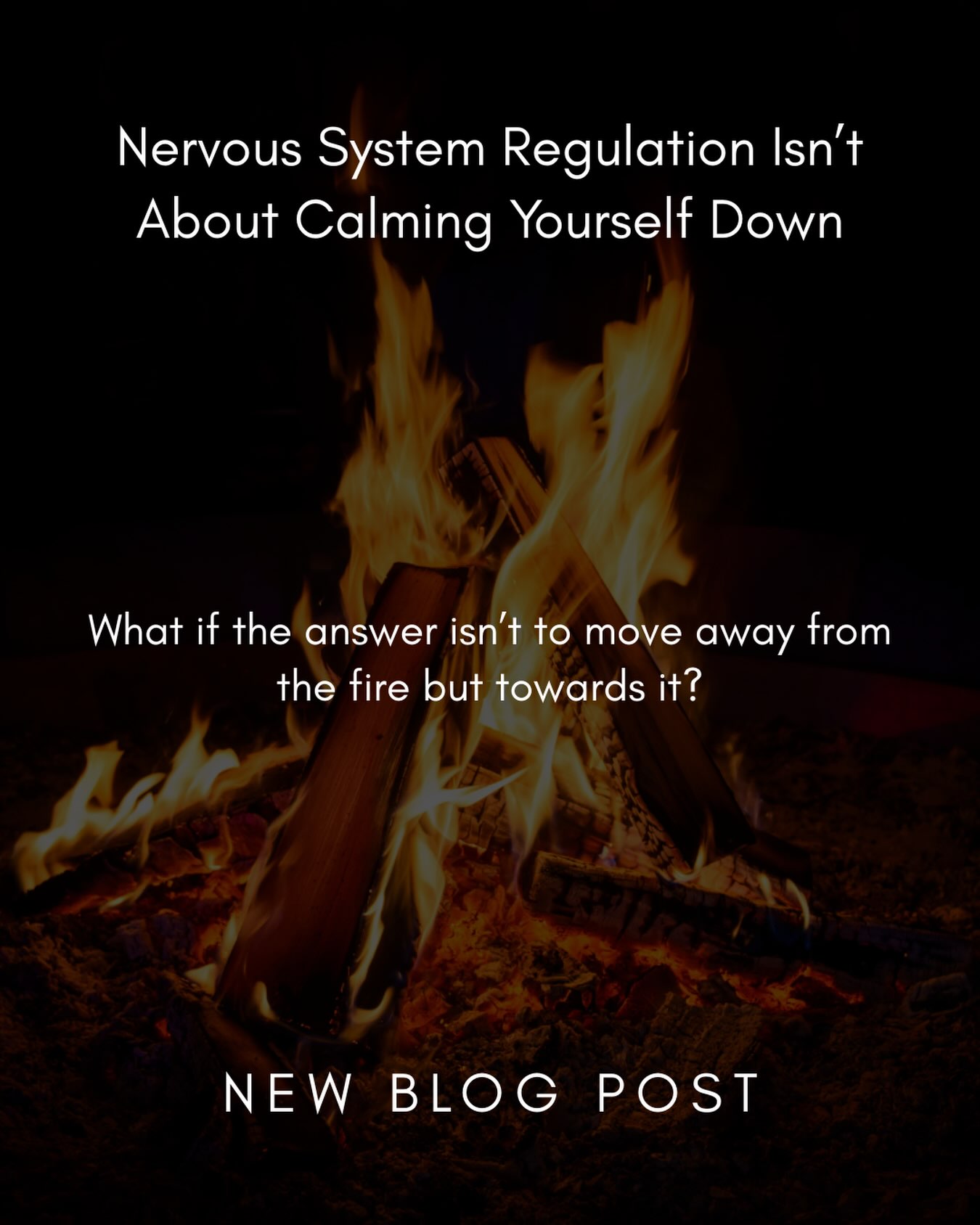 We hear a lot about nervous system regulation these days.
Take a deep breath.
Ground yourself.
Slow down.
Get out of fight-or-flight.
Calm your nervous system.
And these things can absolutely be helpful.
But I think we can misunderstand what regulation actually is when we make the goal calm.
Because what if regulation isn’t about learning how to calm yourself down, but rather learning how to meet what’s happening inside you in an empowered way?
What if the answer isn’t to move away from the fire but towards?
Link in bio for the full blog article ❤️