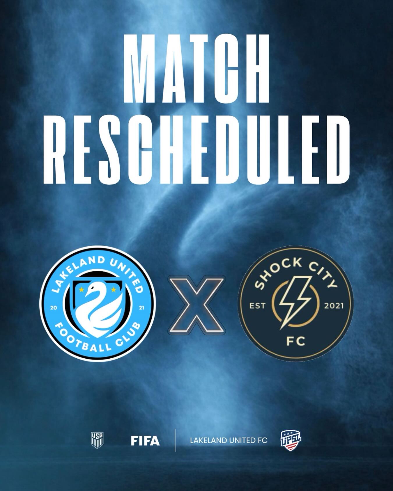 🚨 MATCH UPDATE 🚨
Hey Swan Nation! We regret to inform you that, yet again, our match has been cancelled and will be rescheduled due to inclement weather conditions around the Tampa area.
We will keep you updated on a rescheduled date. Up the Swans! 🩵🫡