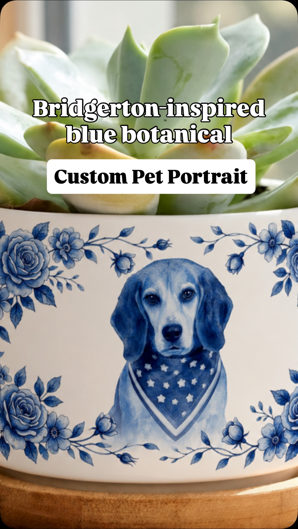Isn’t she so elegant?
#bridgertoninspired #dogmom #petart #petportrait #planters