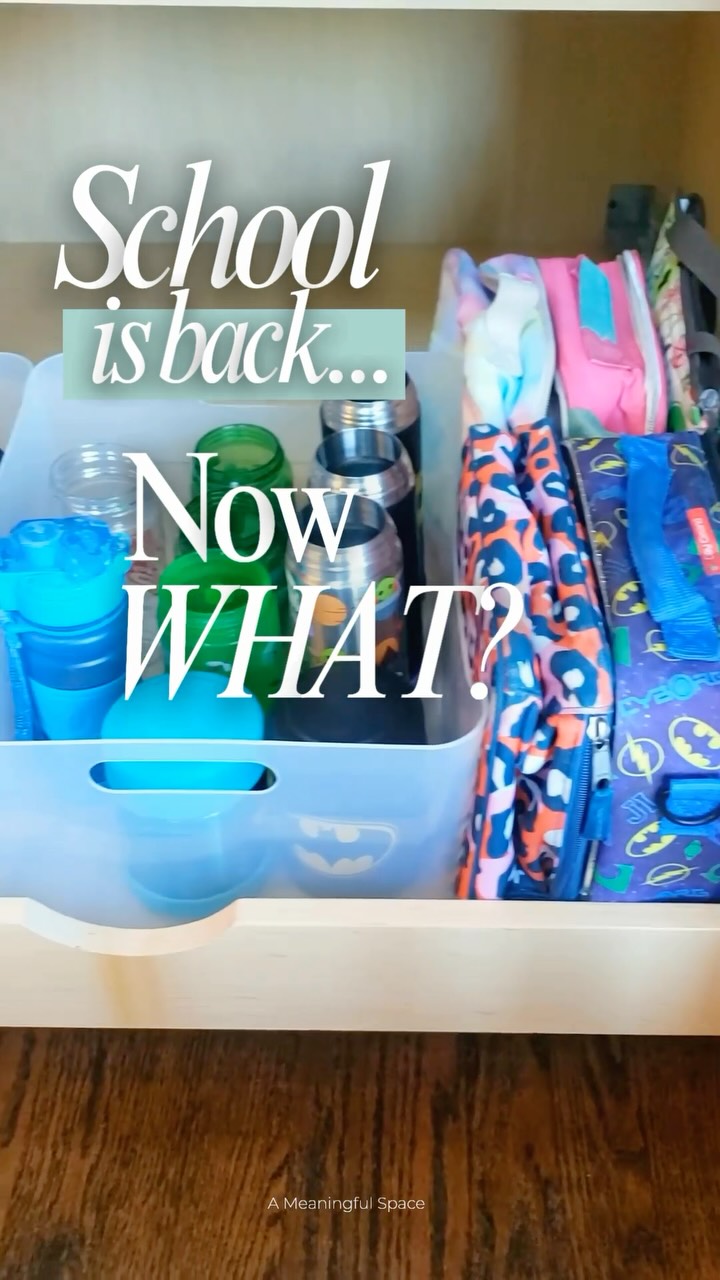 As a pro organizer, you know I’m all about finding the little things that make the back-to-school season run a little smoother. 🤍
Here’s what I suggest to my clients: Create a simple spot for school papers coming in and going back out, set up a homework station, keep lunch containers and supplies together, do a little weekly meal prep, and take 15–20 minutes each week to reset the papers, lunch gear, supplies, and random school stuff that has accumulated.
These little systems can make a BIG difference when the school year gets busy. ✨