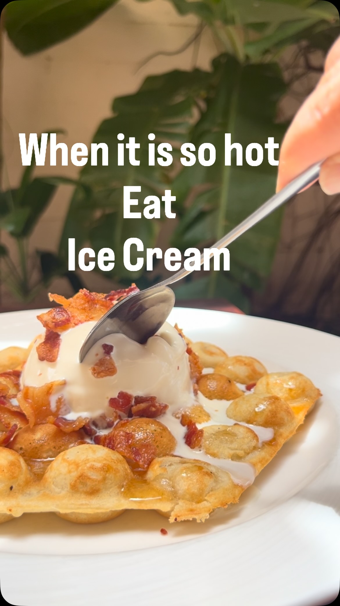 When it is so hot, eat Ice Cream!
.
.
.
#sixtytwomarcket #bubblewaffle #alamode