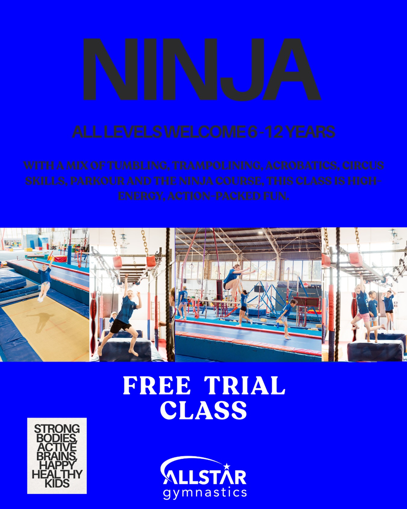 COME TRY OUT OUR NINJA PROGRAM- first class free! 🥷