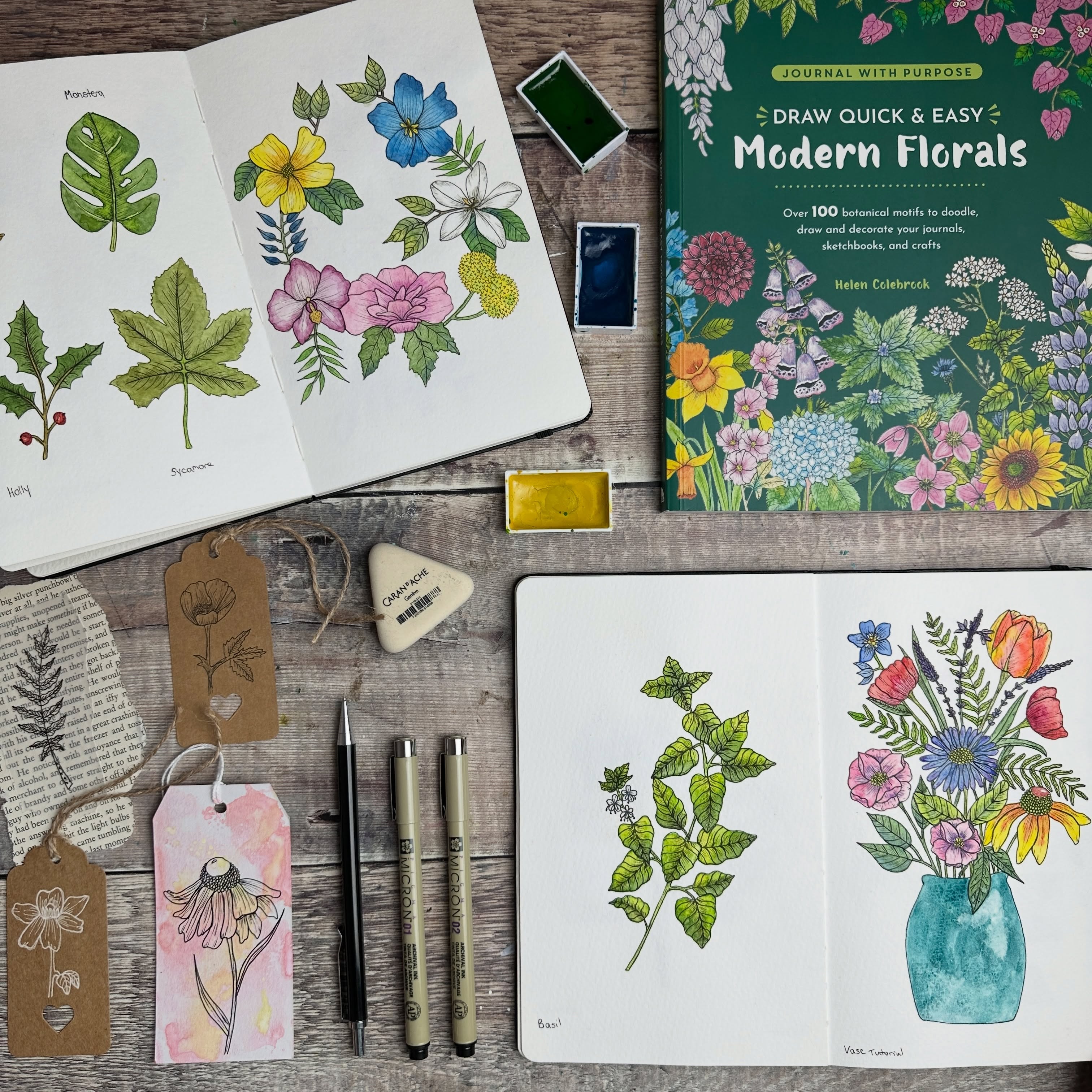 A few pages and projects from inside my Draw Quick & Easy Modern Florals book 🌸 I want to say a huge thank you to all of you who have purchased this book and shared your beautiful creations 🤗🩷
#sketchbook #botanicalart