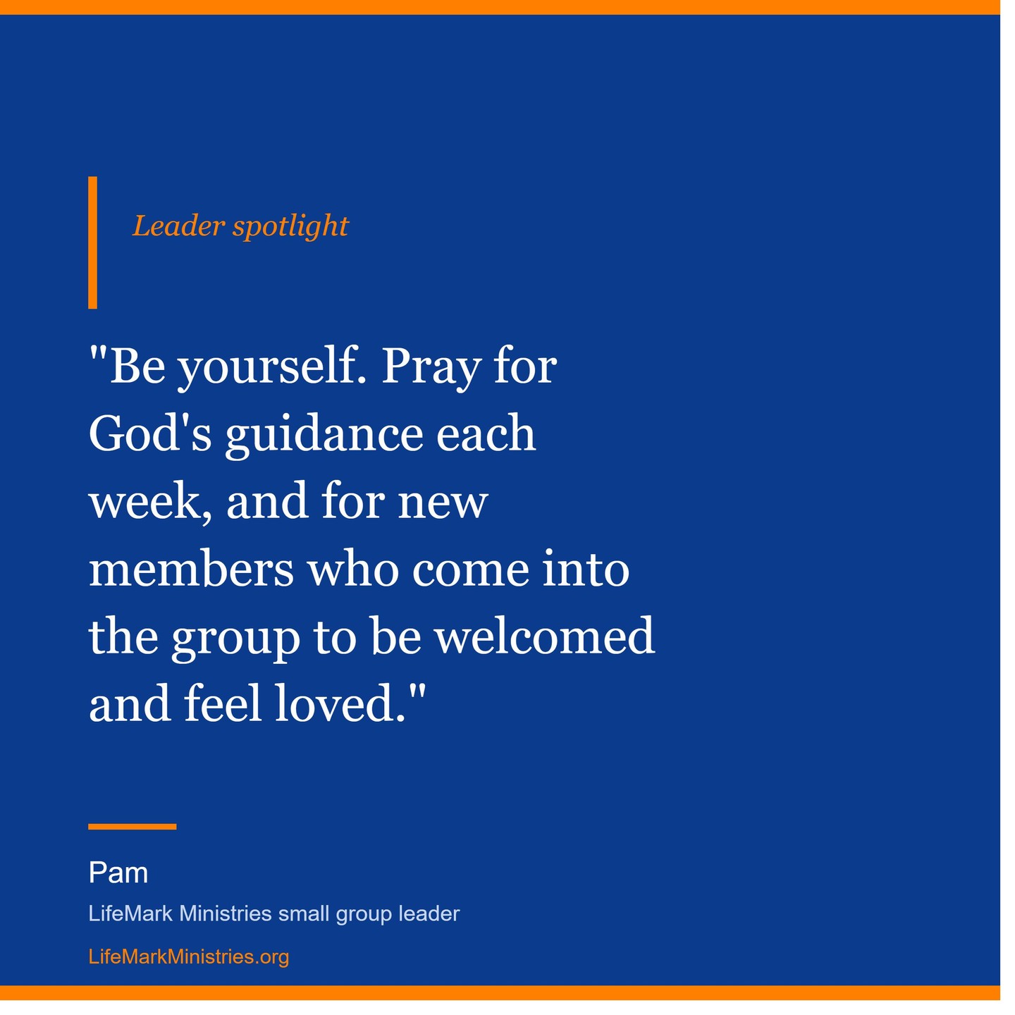 Leading a Bible study can feel intimidating — but Pam's advice is simple: just be yourself. 💛 Read her full story (link in bio) and see how one "yes" grew into a thriving neighborhood community. #LifeMarkMinistries #BibleStudy #SmallGroups