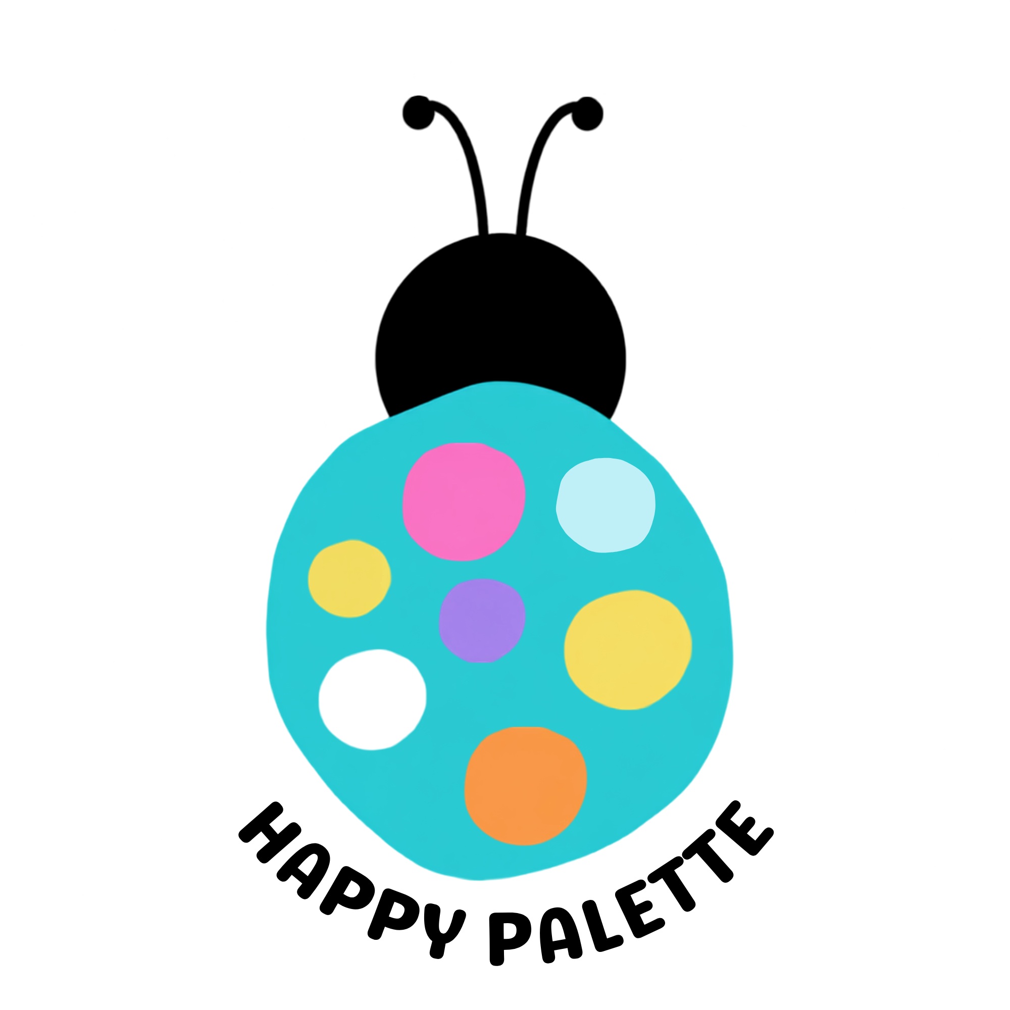Say hello to our new logo! She's a paint palette ladybug made up of all the colors that represent our studio space. Also, a little nod to my aspiring artist daughter and her nickname.