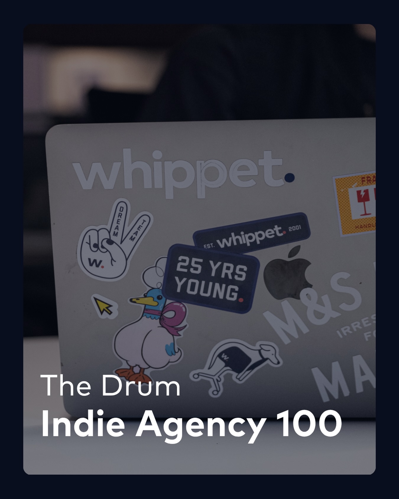 The future belongs to the indies 💥
We’re proud to be named one of The Drum’s Indie Agency 100, alongside some of the best independent shops out there.
25 years in, we’re still doing things the Whippet way - with brilliant people, big ideas and a proper passion for transforming retail.
Huge thanks to @thedrummag for the shout-out.