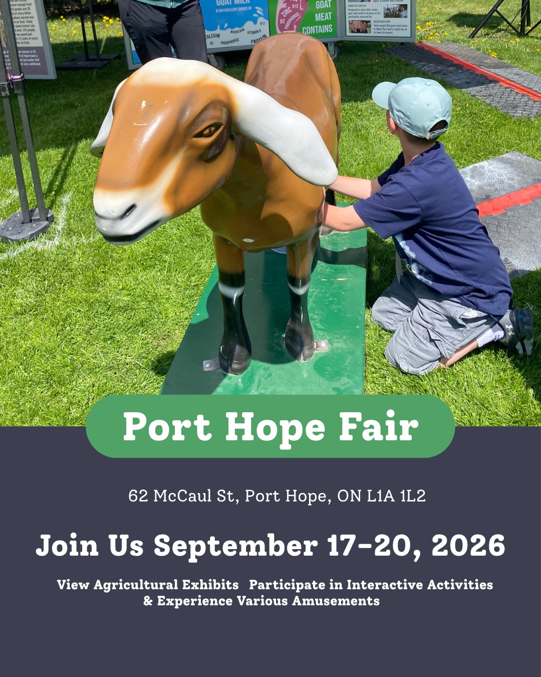 Come visit our All About Food & Farming Trailer at:
๐ Port Hope Fair through Sept 17-20, 2026
๐ Beaverton Fair through Sept 18-19, 2026
Weโre excited to teach you where your food comes
from, showcase the importance of agriculture, & explore the various types of farming. ๐
Stop by & say hi, we canโt wait to see you there! ๐