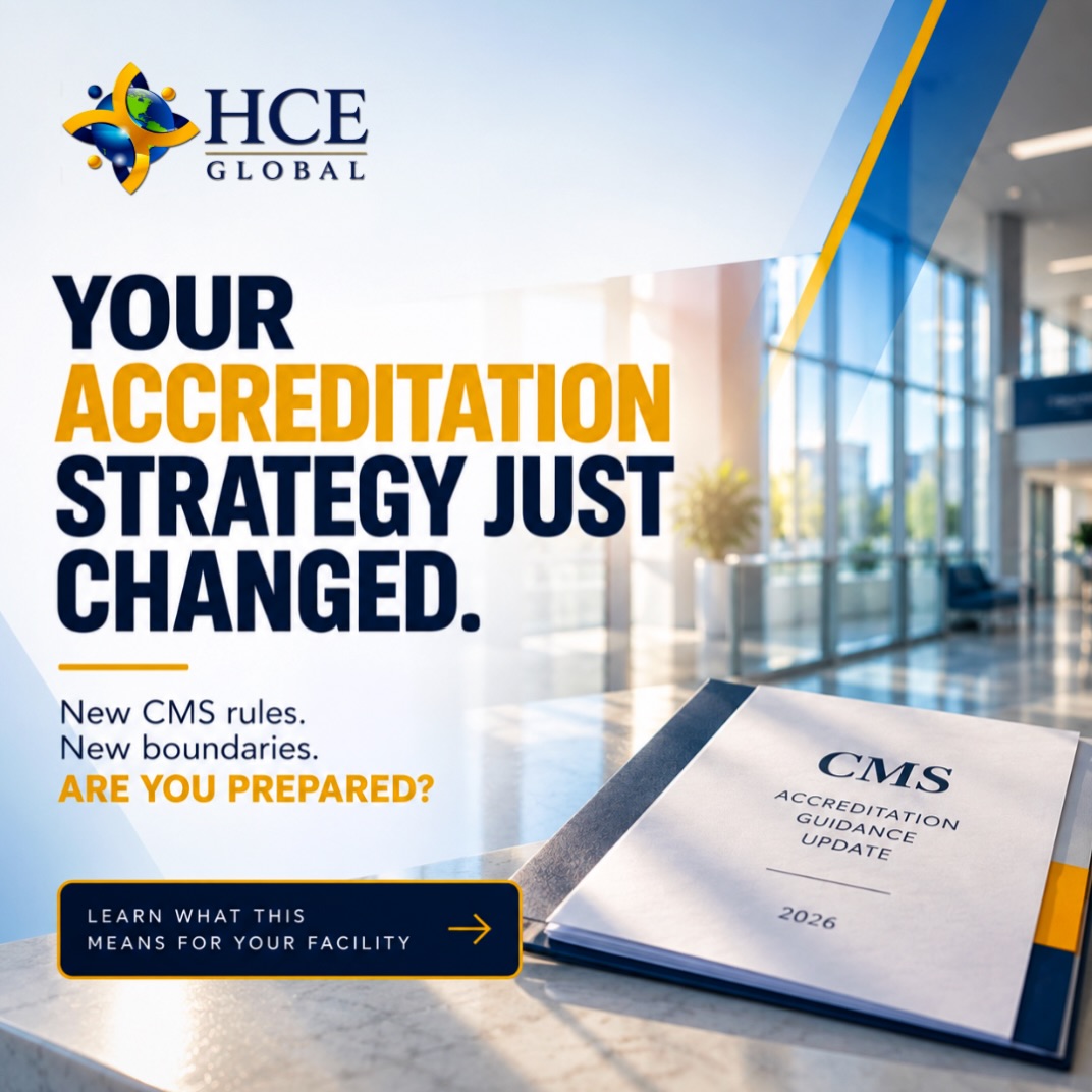 Accreditation is changing. Is your organization prepared? New CMS requirements are reshaping how accrediting organizations and consulting services intersect. HCE Global can help you stay prepared, compliant, and confident.
#HealthcareCompliance #Accreditation #HealthcareLeadership #Hospital #Healthcare HCEGlobal