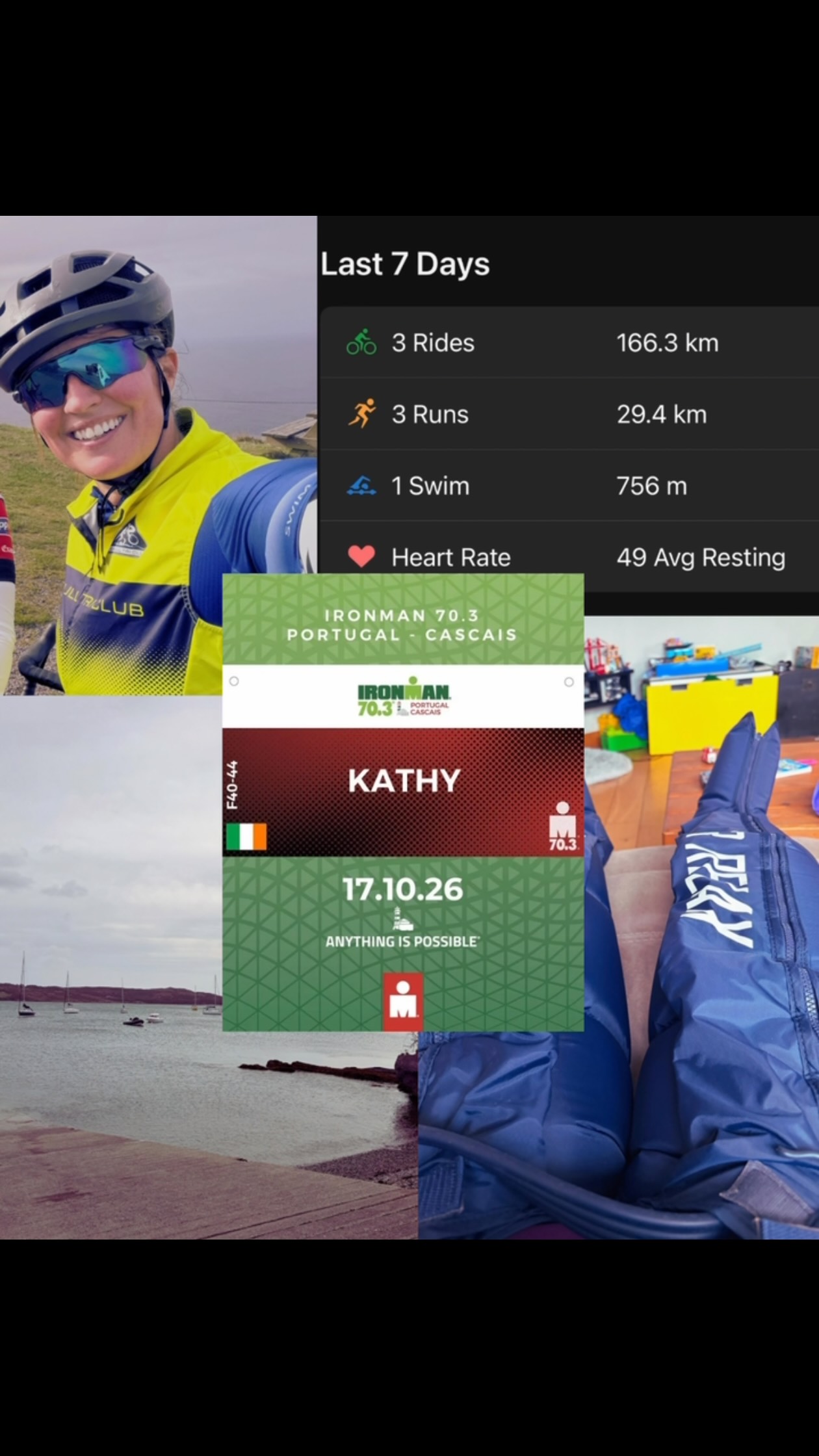 6 weeks to go 🇵🇹
6 days training.
10 hours.
1 rest day.
Feeling good.
Just need to swim more.
And then probably swim some more. 😂🏊♀️
70.3 Portugal, here we come. 🔥
#im703portugal #triathlon #ironmom #ironman703training #momtraining