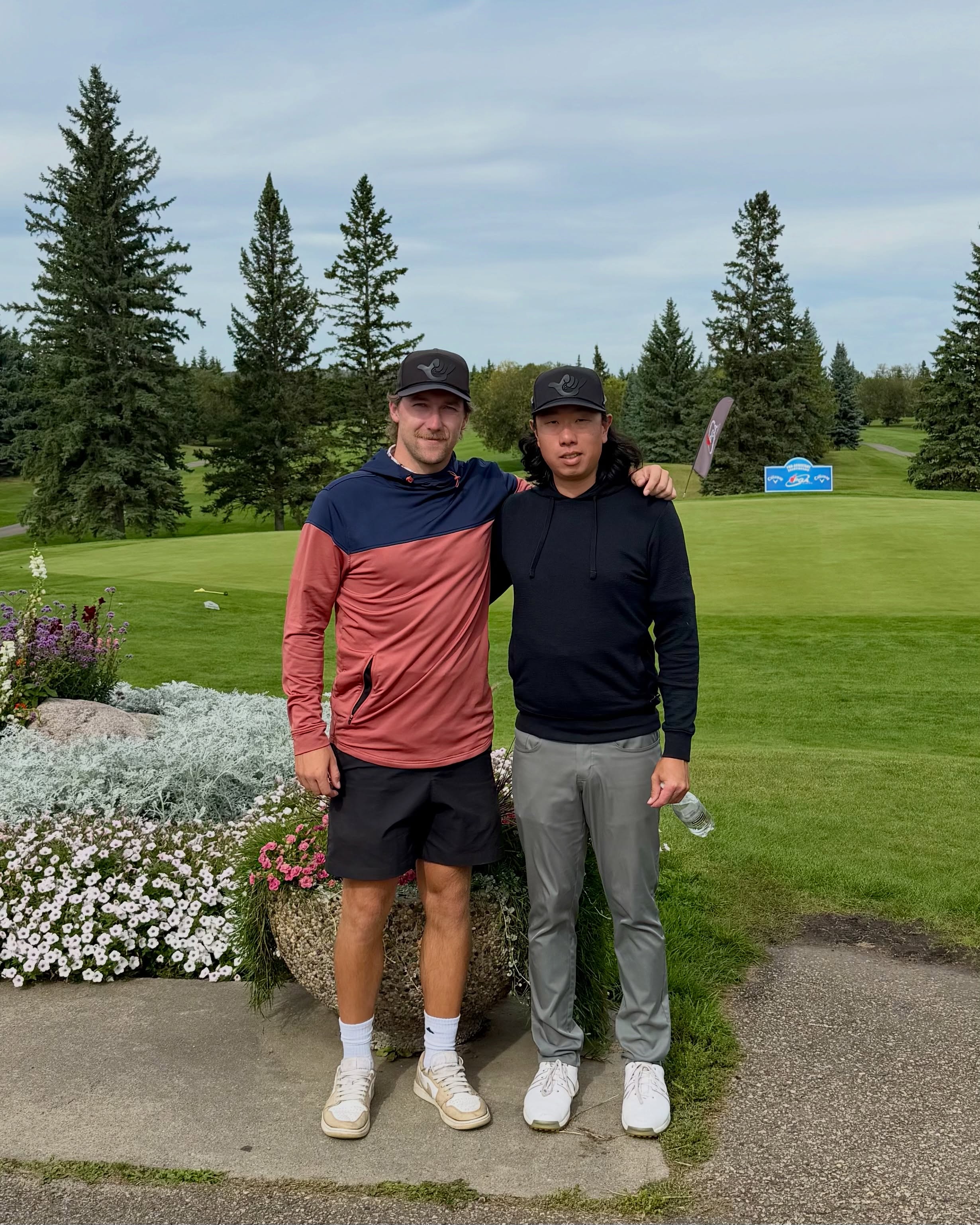 Big shout out to our #milly men! Matt & Matt… headed down to @riverbendgolfra and played their way to a T-7 finish, including low round of the day on day 2! They played a 6-6-6 format (6 best ball, 6 scotch ball and 6 scramble) and shot a two day total of 127!
Go Matt(s) 🔥 🤙
A little closer…
A little bit closer…
Good vibes only. 🤙 😎
