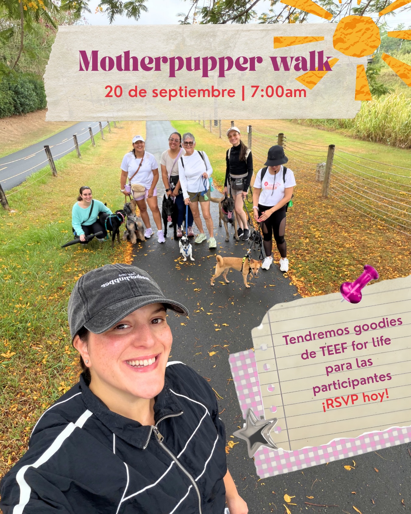 Anota la fecha en tu calendario 📆
El domingo, 20 de septiembre tenemos Motherpupper Walk y esta vez tendremos unos goodies de regalo para las dog moms y sus puppers que nos acompañen, gracias a @teefhealth 🧡🦷
Ya tú sabes cómo es: caminamos temprano, los puppers hacen amigos, y nosotras hablamos de nuestros perros sin que nadie nos mire raro.
Los goodies son limitados, así que necesitamos saber quién viene desde hoy. Haz tu RSVP hoy: comenta un 🧡 en este post y te enviamos todos los detalles por mensaje directo.
⏰ Hora: 7:00am
‼️ Importante: No es necesario llevar tu perro para unirte. Si decides traerlo, debe tener sus vacunas al día, no ser agresivo y no estar en celo. Todos los perros deben estar en leash en todo momento.
#dogmomsofpr #puertorico #dogsofpuertorico #dogmomclub #dogmomwalk