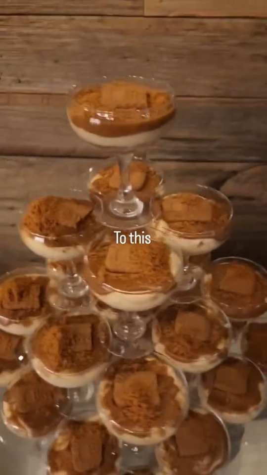 From empty glasses to a Biscoff dessert tower.
Recent wedding setup @rocklea_farm
Perfect for weddings, celebrations and events.
When you want dessert to be part of the experience, not just dessert on a plate.
#DonnasDesserts #BiscoffDessert #DessertTower #GeelongDesserts #WeddingDesserts