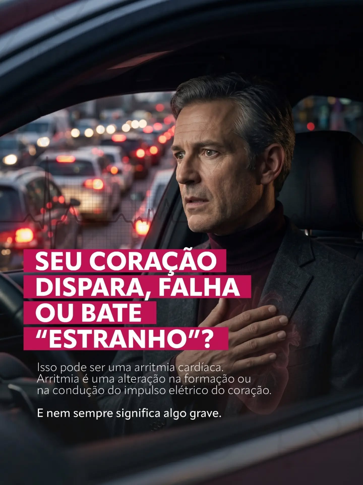 ❤️ Seu coração já pareceu “sair do ritmo”?
Sensação de coração acelerado, batidas fortes, falhas ou “pulos” podem ser percebidas como palpitações. Em alguns casos, podem estar relacionadas a uma arritmia cardíaca.
Mas atenção: nem toda palpitação significa uma arritmia grave. E algumas arritmias podem até acontecer sem causar sintomas.
Por isso, quando essas alterações são frequentes ou vêm acompanhadas de tontura, desmaio, falta de ar ou dor no peito, é importante procurar avaliação médica.
Seu coração não precisa estar doendo para merecer atenção. ❤️
Você já sentiu seu coração bater “fora do ritmo”?
#ArritmiaCardíaca #Cardiologia #Coração #SaúdeDoCoração #Palpitação Cardiologista SaúdeCardiovascular DrFernandoFrazão