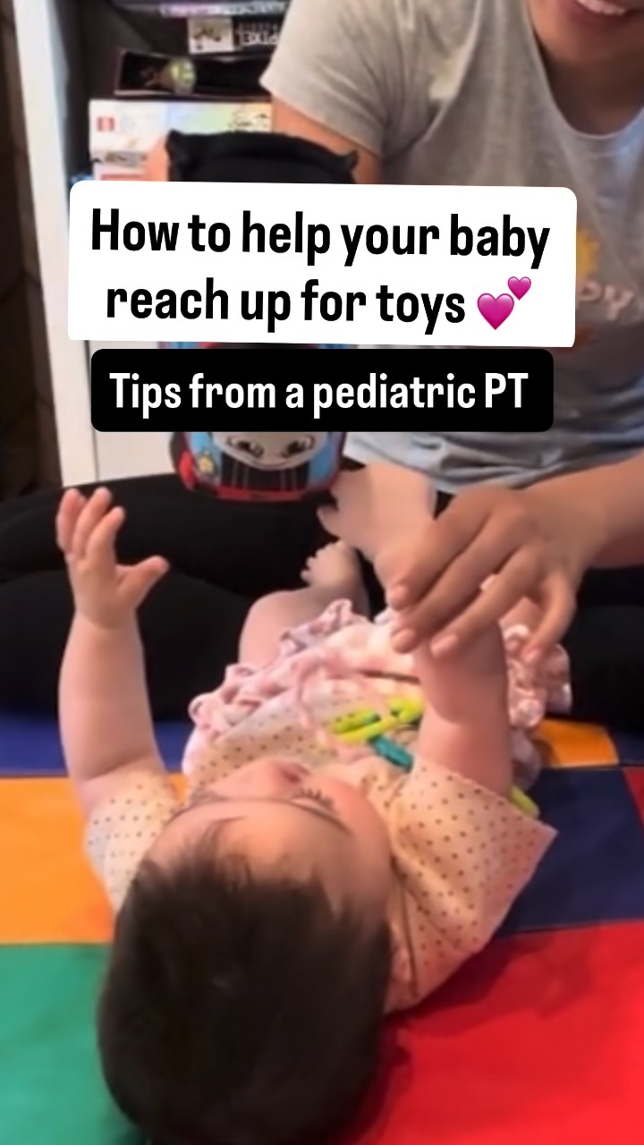 Is your baby not reaching up for toys?
Save/share this video, so you don’t forget to try this later!
When babies have difficulty reaching upwards for toys, I recommend working on reaching for toys on their side. This allows them to work on extending their elbows and moving their arms in the same direction that they would while on their back. Once they get stronger doing this, check in to see how much they improved with reaching while laying on their back!
Comment “GUIDE” for your free milestone troubleshooting guide
#milestones #baby #tummytime #newmom