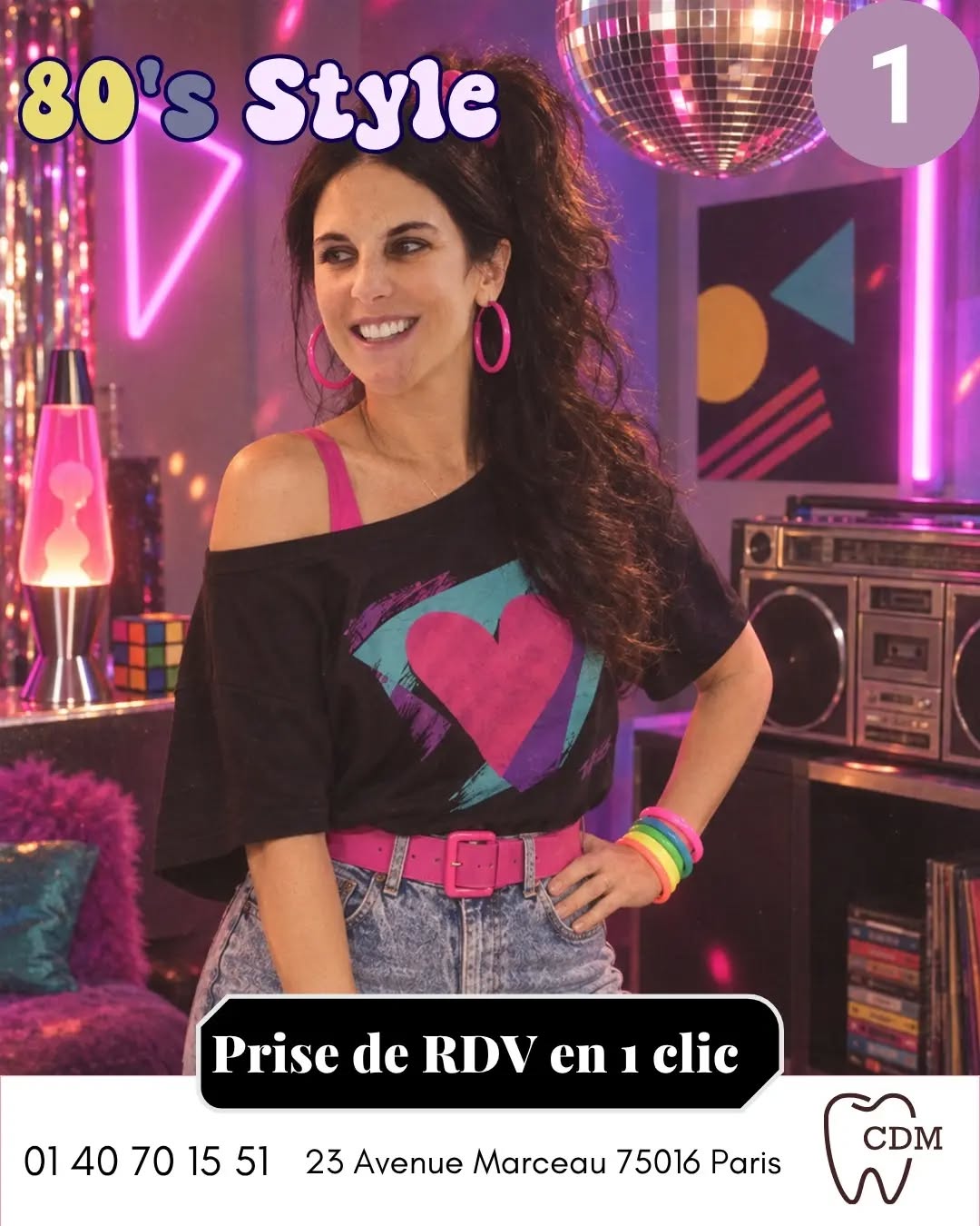 Sandy, version années 80 📼✨
Cheveux XXL, jean délavé, couleurs pop et grandes créoles… On a remonté le temps avec vous pour imaginer ces quatre looks rétro 🪩
De la chemise graphique à la soirée néon, en passant par le survêtement et le total look denim : quelle version préférez-vous ?
Faites défiler et votez en commentaire : 1, 2, 3 ou 4 💖
📍 23 Avenue Marceau, 75016 Paris
📞 01 40 70 15 51
#DrSandyCohen #DrElhaik #Annees80 #RetroStyle