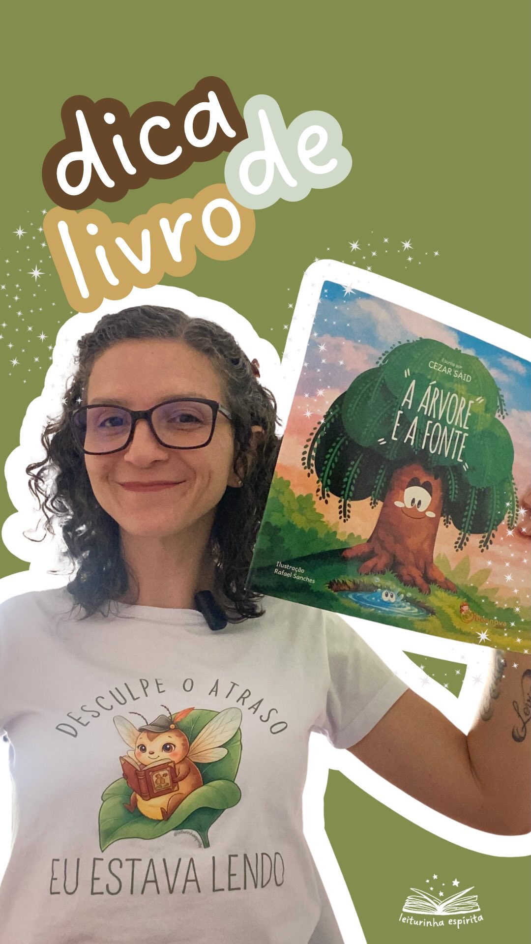 📕 A árvore e a fonte
✍️ Cezar Said @cezarsaid_escritor
📚 Boa Nova @boanovaed
🔗 boanova.net
💲Compre usando nosso cupom de desconto exclusivo: LEITURINHA10 (válido em compras acima de R$ 50)
👕 Camisa do Lumi “Desculpa o atraso, eu estava lendo”
🔗 Tamanhos infantil e adulto disponíveis em nosso site: leiturinhaespirita.com.br/loja
___Ao adquirir os materiais, você contribui para os projetos sociais da Editora Boa Nova e para a manutenção e crescimento do projeto de evangelização no lar Leiturinha Espírita! 🥰
___Se quiser os links diretos, é só digitar LINK aqui nos comentários 👇
___E você? Já conhece essa história? 🤔