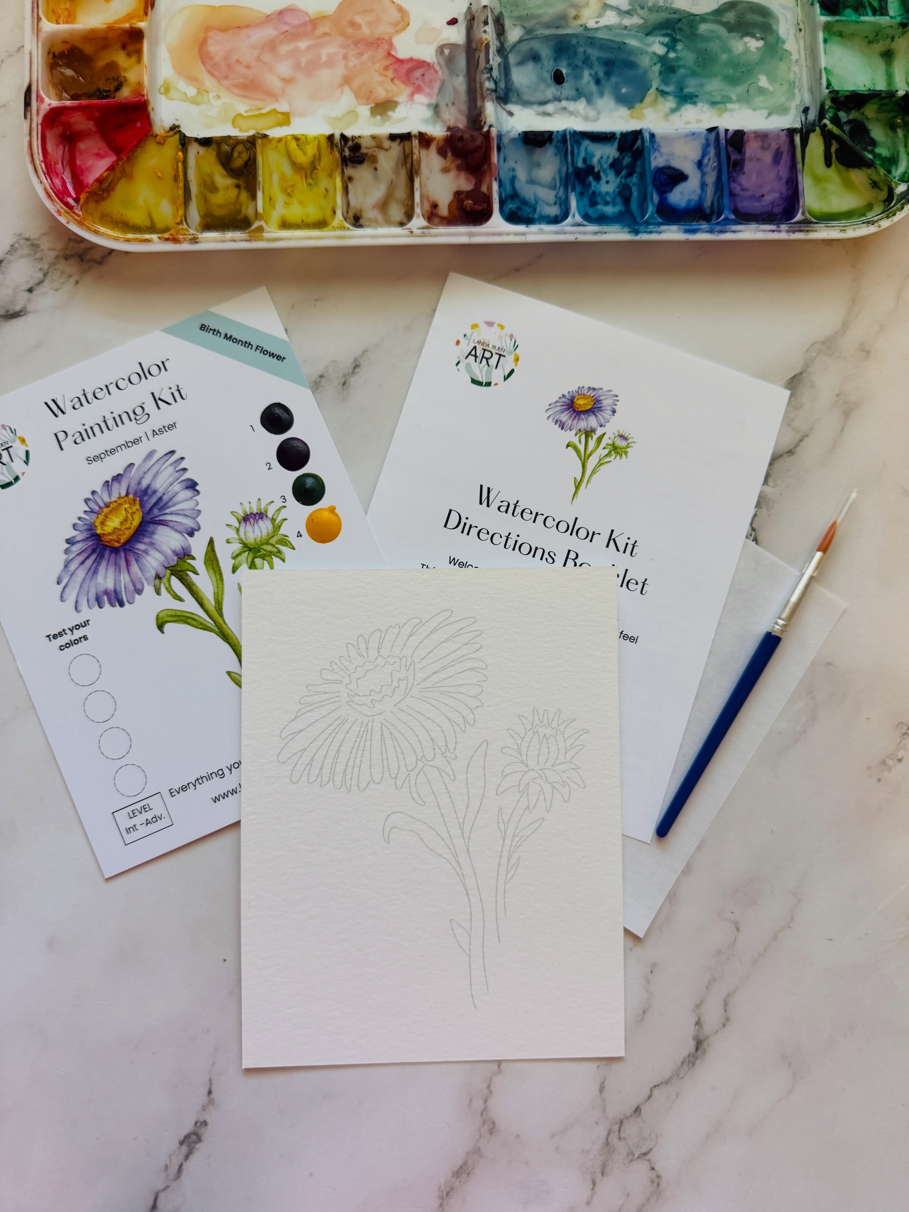Get ready, the September birth month flower watercolor kit has a few surprises up its sleeve. ✨
#1 - Petal hack
This was so fun to paint and much easier than it looks! By using the wet-into-wet technique, you create a background for the petals instead of painting one by one.
#2 Double the purple
There is also a color surprise in this kit (like a few of my others) that you might question, but trust the process and you will be delighted by what you learn about color mixing & color theory!
Have you tried one of my kits?
What surprised you most about it? Comment below👇
#watercolorkit #watercolorkits #landaruenart