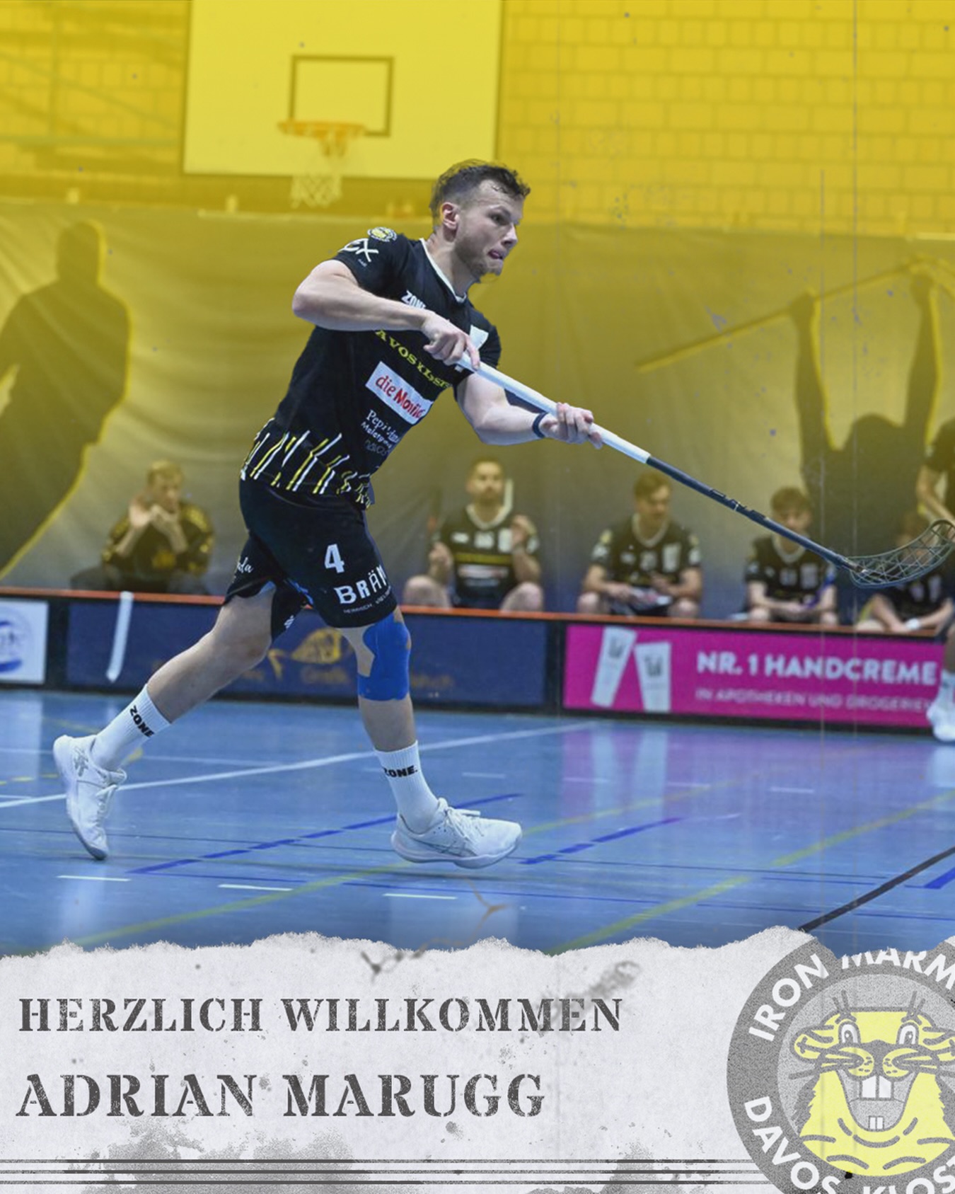 Auch Mügge ist zurück! Der torgefährliche Verteidiger (36 Tore in den letzten 46 Spielen) kehrte letztes Jahr während der Saison gemeinsam mit Widi ins Team zurück. Nun ist er bereit für seine 13. Saison in der 1. Mannschaft und bereichert uns mit Tempo, Physis und dem berüchtigten, brachialen Slapshot.
Damit ist die Kaderplanung der Marmots abgeschlossen. Auf 6 Abgänge folgen 11 Neuzugänge. Infos zum kompletten, 27-Spieler Kader sind jetzt auf der Webseite ersichtlich. 💛🖤
#ironmarmots #swissunihockey