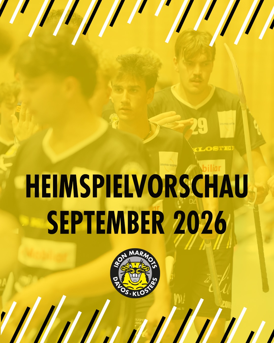 🏑 DIE NEUE SAISON IST DA! 🔥
Im September stehen bereits die ersten Heimspiele an. Kommt vorbei, feuert unsere Teams an und macht die Halle laut! 🖤💛
#IronMarmots #Unihockey #Heimspiel