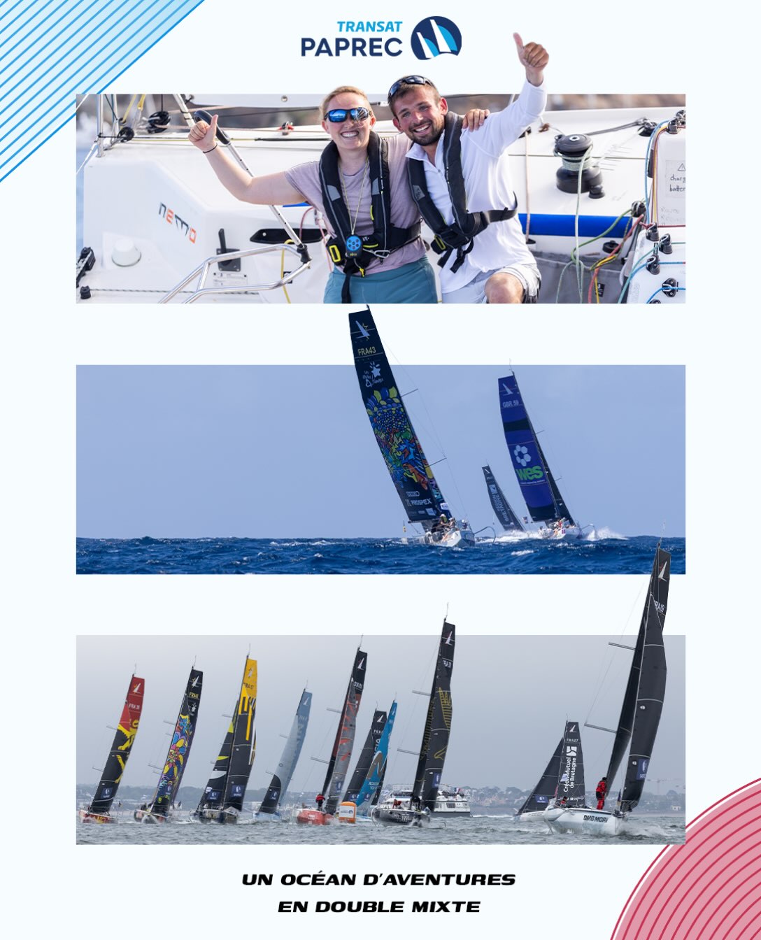 🌊 Un océan d’aventures. Un défi en double mixte.
La Transat Paprec, une course unique. ⛵️✨
#transatpaprec #doublemixte #mixité #transatlantique