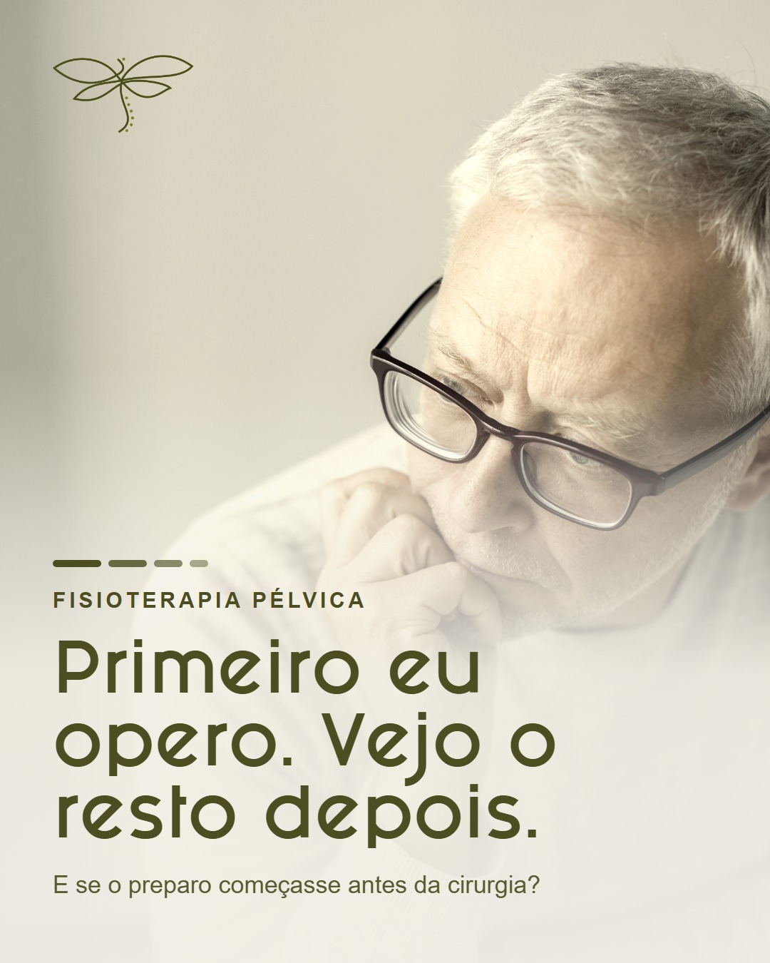 "Depois eu vejo o que fazer com o resto" — será que dá pra começar antes?
Essa é a lógica mais comum de quem vai operar a próstata: focar na cirurgia agora e resolver o que vier depois.
Mas as pesquisas mostram algo diferente: treinar a musculatura do assoalho pélvico antes da prostatectomia, com acompanhamento especializado, ajuda na recuperação do controle urinário logo nos primeiros meses. Alguns estudos sugerem também melhora na função sexual.
Isso não quer dizer que quem já operou sem esse preparo ficou sem solução — o treino depois da cirurgia também ajuda.
Vai operar a próstata ou conhece alguém que vai? Vale conversar sobre isso antes.
📍 Clínica Lorem — Itajaí
Dr. Leonardo Perão · Fisioterapia Pélvica · @leoperao
#fisioterapiapelvica #saudedohomem #prostatectomia #incontinenciaurinaria #clinicalorem #itajai