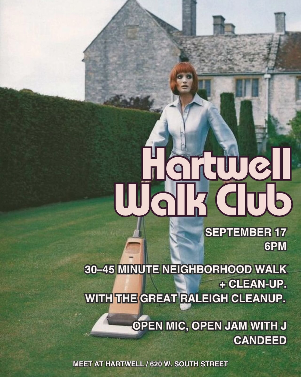 Thursday, September 17! We’re walking and we’re cleaning with @raleighcleanup at 6 PM. All supplies included. join us for a 30 minute walk and clean around the neighborhood. bring a friend!
stick around afterward for open mic open jam night at 7pm!