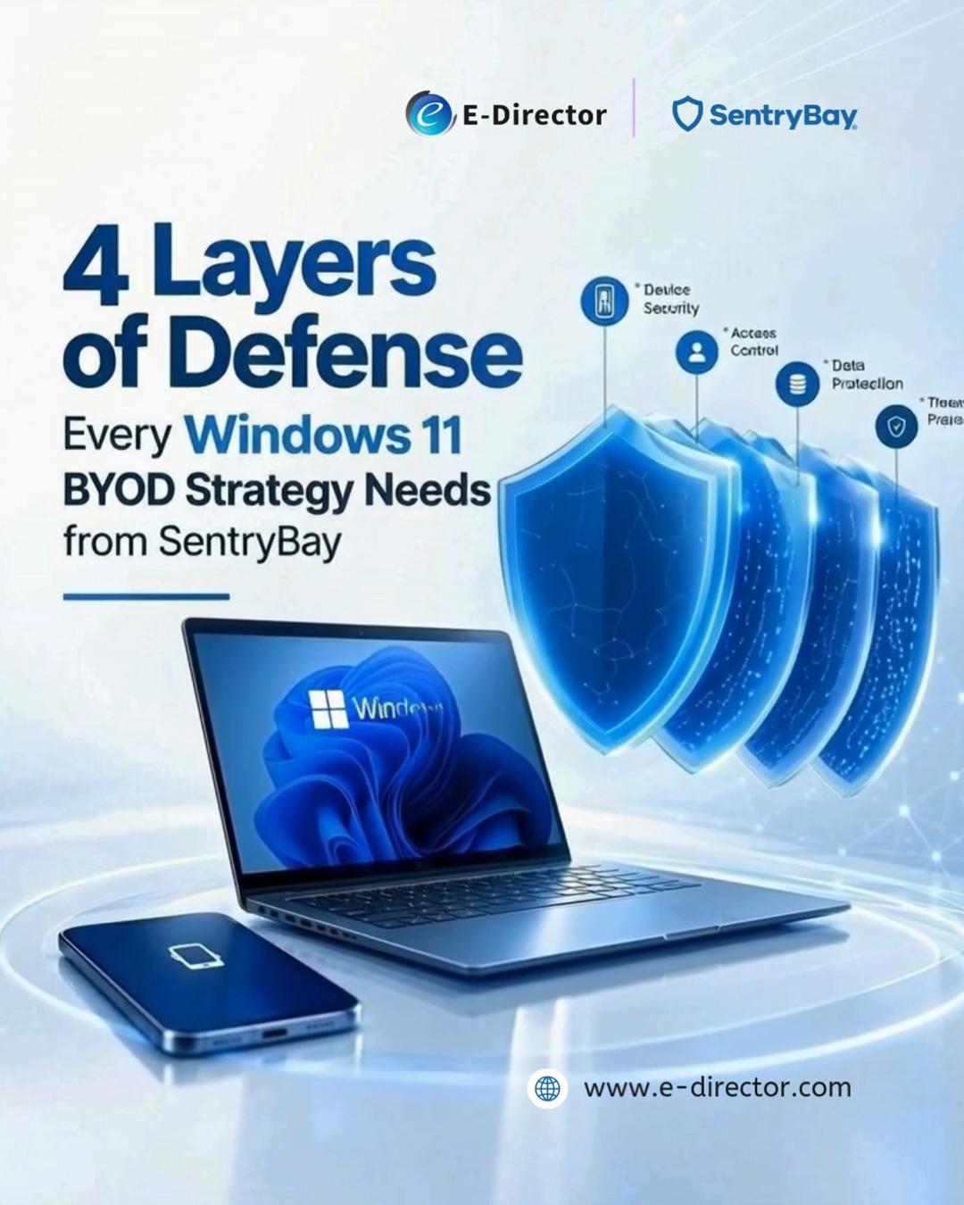 A strong Windows 11 BYOD Strategy is no longer optional, it is a critical layer of enterprise security. When personal devices access corporate environments, the attack surface expands significantly.
SentryBay addresses this challenge head-on by delivering four essential layers of defense that protect sensitive data without disrupting the end-user experience.
- Layer one focuses on securing the endpoint at the kernel level, ensuring threats cannot take root before defenses activate.
- Layer two addresses application isolation, preventing malicious processes from intercepting keystrokes or capturing screen data.
- Layer three enforces data protection policies that keep corporate information contained regardless of what else lives on the personal device.
- Layer four provides continuous monitoring and threat visibility, giving IT and security teams the oversight they need to respond quickly.
Together, these layers create a BYOD framework that is resilient, scalable, and built for the realities of modern distributed work. If your organization is building or refining its Windows 11 BYOD Strategy, understanding these defense layers is the right place to start.
Explore how SentryBay structures endpoint protection for the BYOD era and assess where your current strategy may have gaps.
https://www.e-director.com/sentrybay
#ProjectManagement #GlobalBusiness #MultinationalProjects #ProjectLeadership #InternationalProjects #EDirector #GlobalEDirector