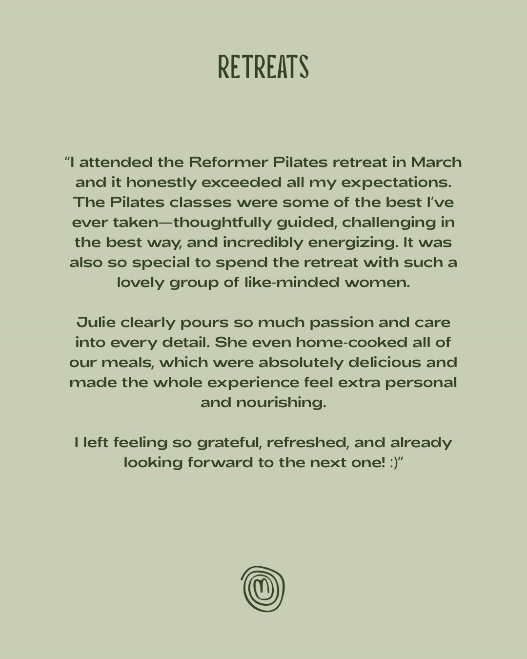 The words of the souls who have experienced it 🤍
Our retreats are about so much more than Pilates. They are an immersion into movement, learning, connection and growth — held in beautiful spaces, surrounded by nourishing food and a small community that quickly becomes something special.
Whether joining us for a Pilates Teacher Training or a retreat, our intention is always the same: to create an experience that leaves you feeling stronger, more confident, inspired and deeply connected.
Reading reflections like these means everything to us. Thank you to everyone who has trusted This Way Movement to be part of her Pilates journey.
Come for the Pilates. Leave with so much more.
Upcoming retreats & teacher trainings → link in bio.
#ThisWayMovement #PilatesRetreat #PilatesTeacherTraining #PilatesCommunity #SantaTeresaCostaRica