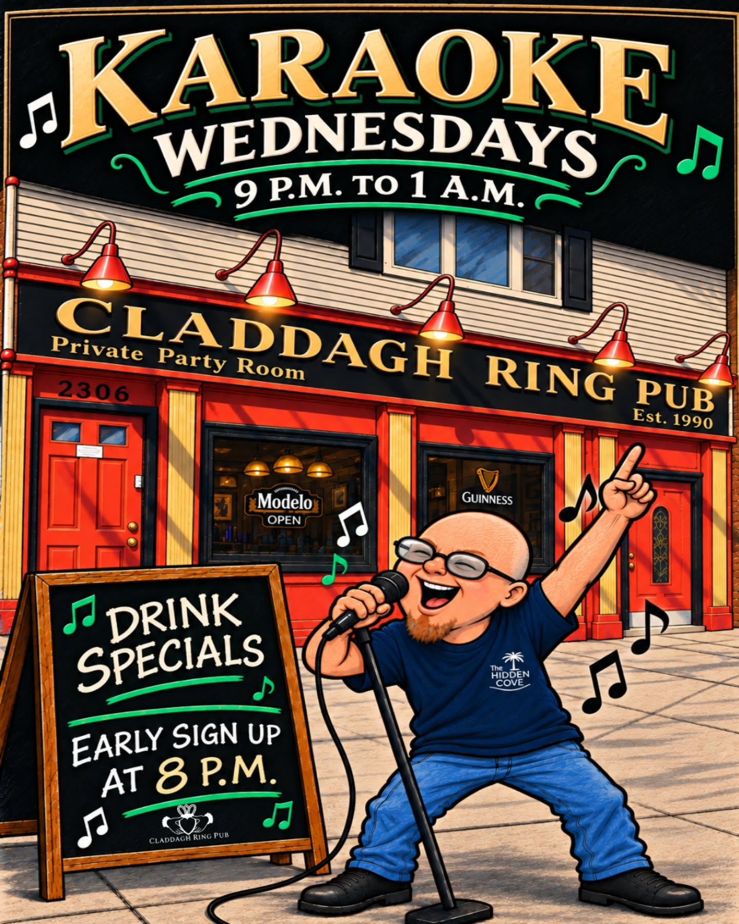 🎤 KARAOKE IS FINALLY HERE🎤
Starting September 16th, 2026
Every Wednesday From 9PM-1AM
Hosted by Jim Humay @capt_zesty
Info: @freepubtrivia
#claddaghringpub #karaokenight #karaokechicago