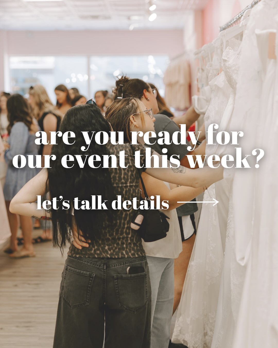 Finally our brides, books & beauty event is THIS WEEK! Us and some of our favorite vendors are ready to see you guys this Thursday, September 17th for our pop-up!
The Flora Shelves - romance book pop-up
715 Beautify — lipstick bar! Find your perfect shade
Monarch Medispa - tox injections, including lip flips + BIG Dysport specials
Weld & Arrow — permanent jewelry + charm bar
Marigold Blooms — build-your-own bouquet bar
Exclusive Ivory Rose merch discounts Browse the dresses, hang with our bridal experts, ask your questions + soak up all things bridal
Thursday 9/17 |5-7pm
Save the date + send this to the person you’re bringing