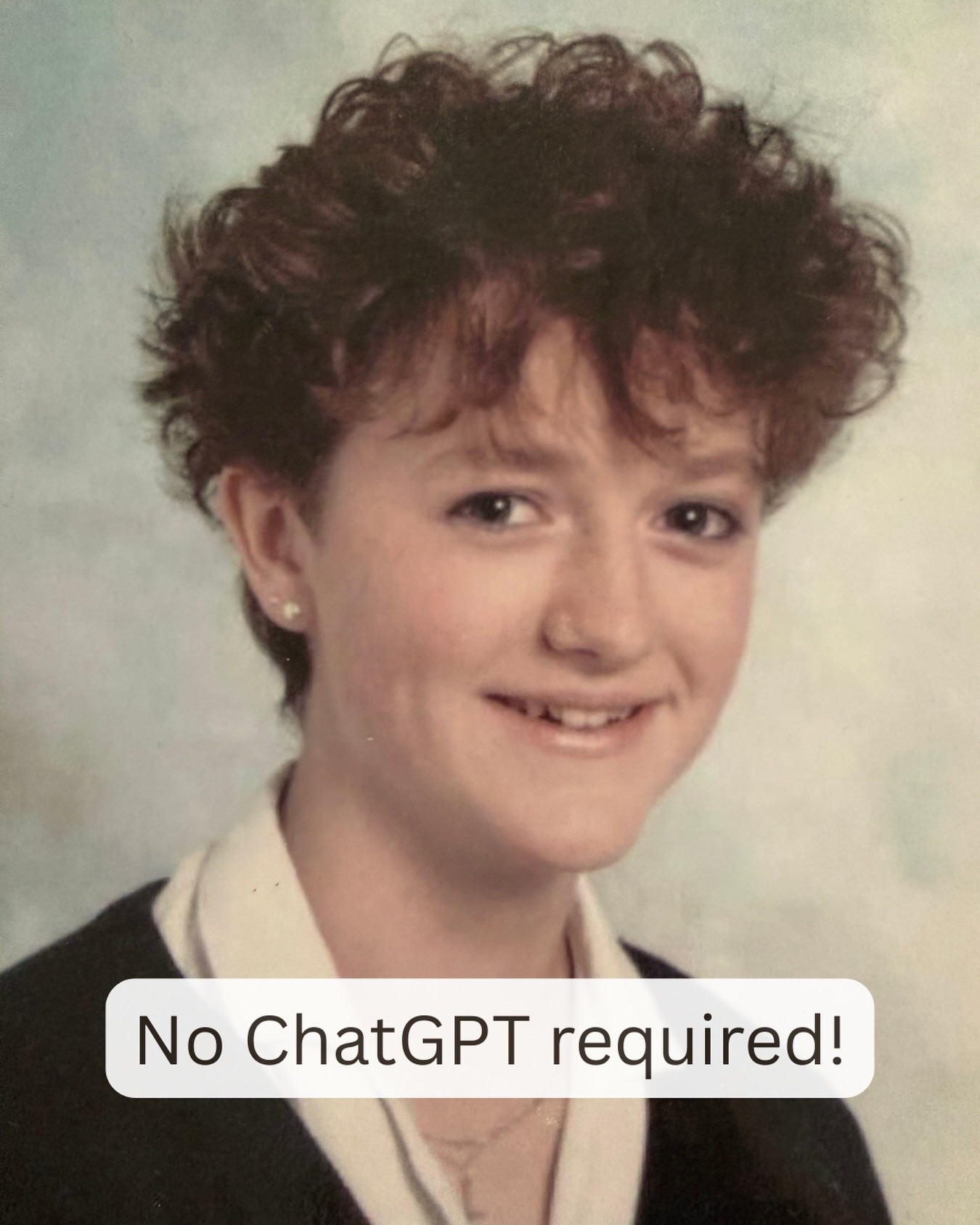People are using ChatGPT to create images of how they would look in the 80's (debating whether to start a conversation about the eco implications of this....)
But I was there and I can confirm that it wasn't that cool and there really wasn't that much neon.
Although the perms and pearl lipstick were very much a thing!
I'm not great with dates but I think I was about 15 here so 1988 maybe? @siameezcat can you more accurately date this?
.
.
.
.
#meinthe80s
#80skid
#80shair
#noai
#nochatgpt