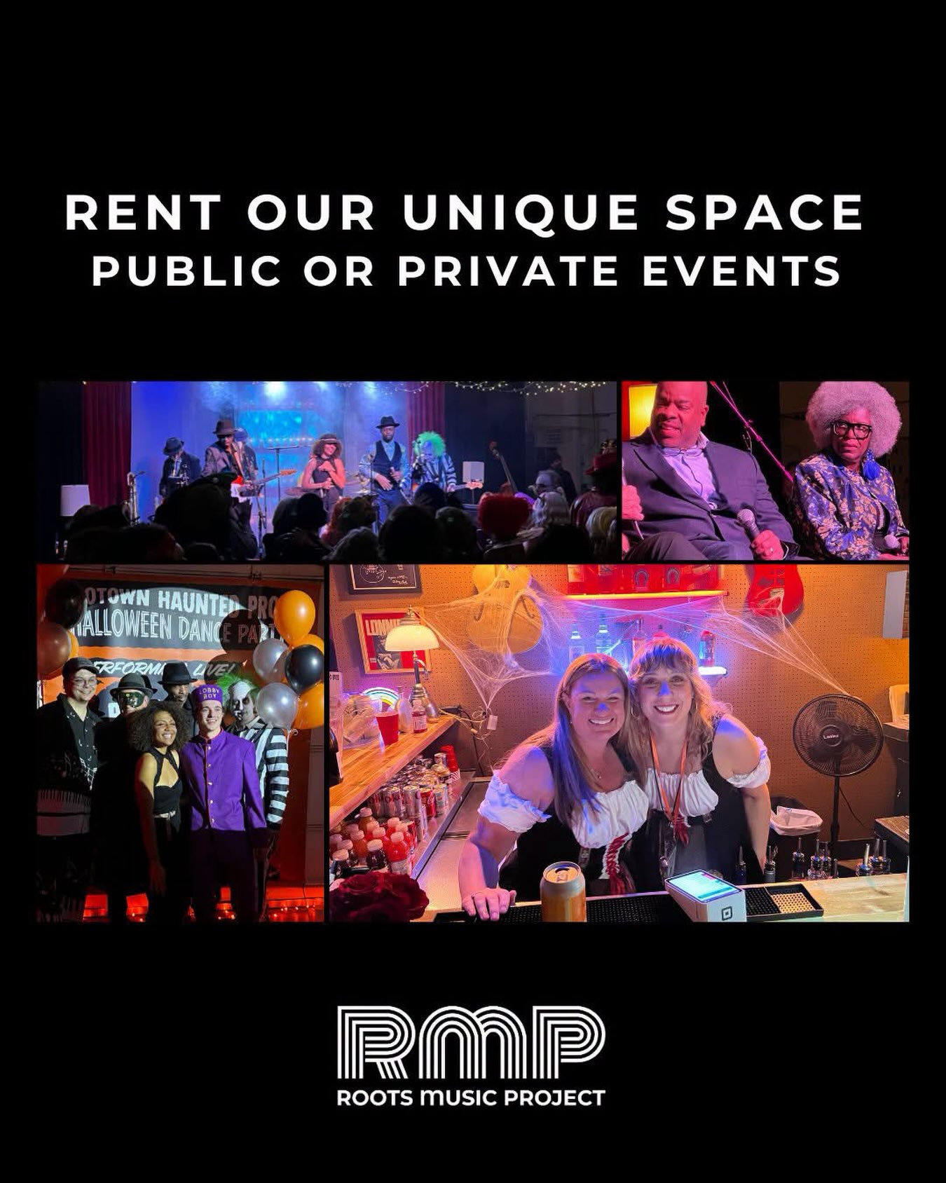 π Looking to host a public or private event in the beautiful town of Boulder, Colorado? Look no further! Roots Music Project is the perfect venue for concerts, album release parties, weddings, corporate events, and private parties. πΈπ€ Our Events Manager, Matt Cottle, can assist you in creating and implementing your vision. Our space includes: 250 Capacity Room π Friendly Staff π Full Service Bar πΈ Full Stage πΆ State of the Art Lighting and Sound System π‘π Summer Biergarden π» Ticketed services and per person catering options available upon request. Make your location one less thing to worry about. Roots Music Project is a 501(c)(3) non-profit local music incubator in Boulder, Colorado.
.
.
.
#RootsMusicProject #musicevent #rentalspace #rent #musicvenue