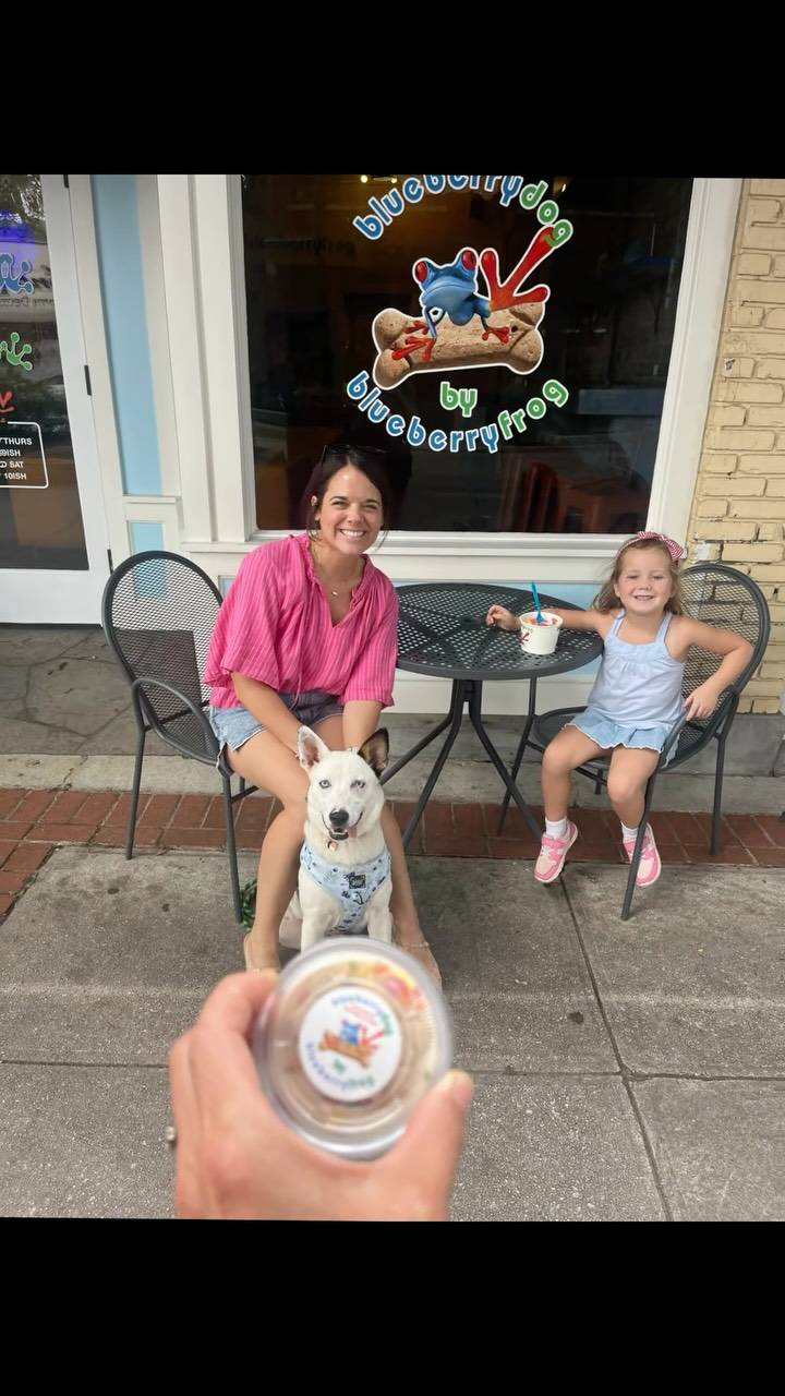 Meet Maizy ❤️
Her dreams came true! 🙌🏻🙌🏻 After patiently waiting at @greenvillehumane for her forever home, Maizy has finally found her family—and we couldn’t be happier for her! 🥹❤️
And guess what? Her amazing new family just happens to be one of our regular, fabulous customers! 🐾🍦
📢 On August 22, our friends @aguyandagoldenn took Maizy out of the shelter for a fun day exploring Greenville with hopes of giving her some extra exposure and to ultimately help her get adopted. They made a stop at the Frog, where Maizy got to experience her very first taste of Doggie Froyo! 🍦🐶
Now that she’s officially home with her forever family, we have a feeling Maizy is going to become a frequent-flyer Froyo addict! 😂❤️
From shelter pup waiting for her chance… to beloved family member with Froyo in her future. This is the happily-ever-after we love to see! 🐾