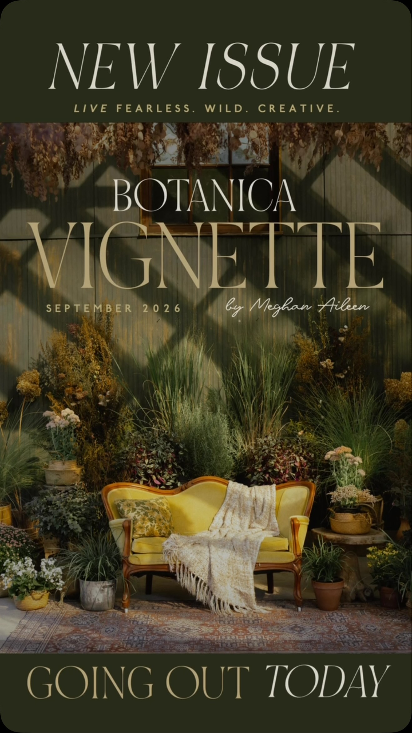 Hi folks! If you have not already signed up for my free mini magazine head to the link in bio now because…🪴🍂
I am sending out the new September issue today so if you get on the list now you will get the initial welcome issue plus September issue both today 🤗🦋 How fun is that?!
Botanica Vignette is a mini magazine that gets sent to your inbox once a month. It’s for those that want to go a little deeper into my world here and explore art, nature, creativity and the rituals that ground us. 🌿✨🦋
Thank you all for being here!
xoxo @meghanaileen
