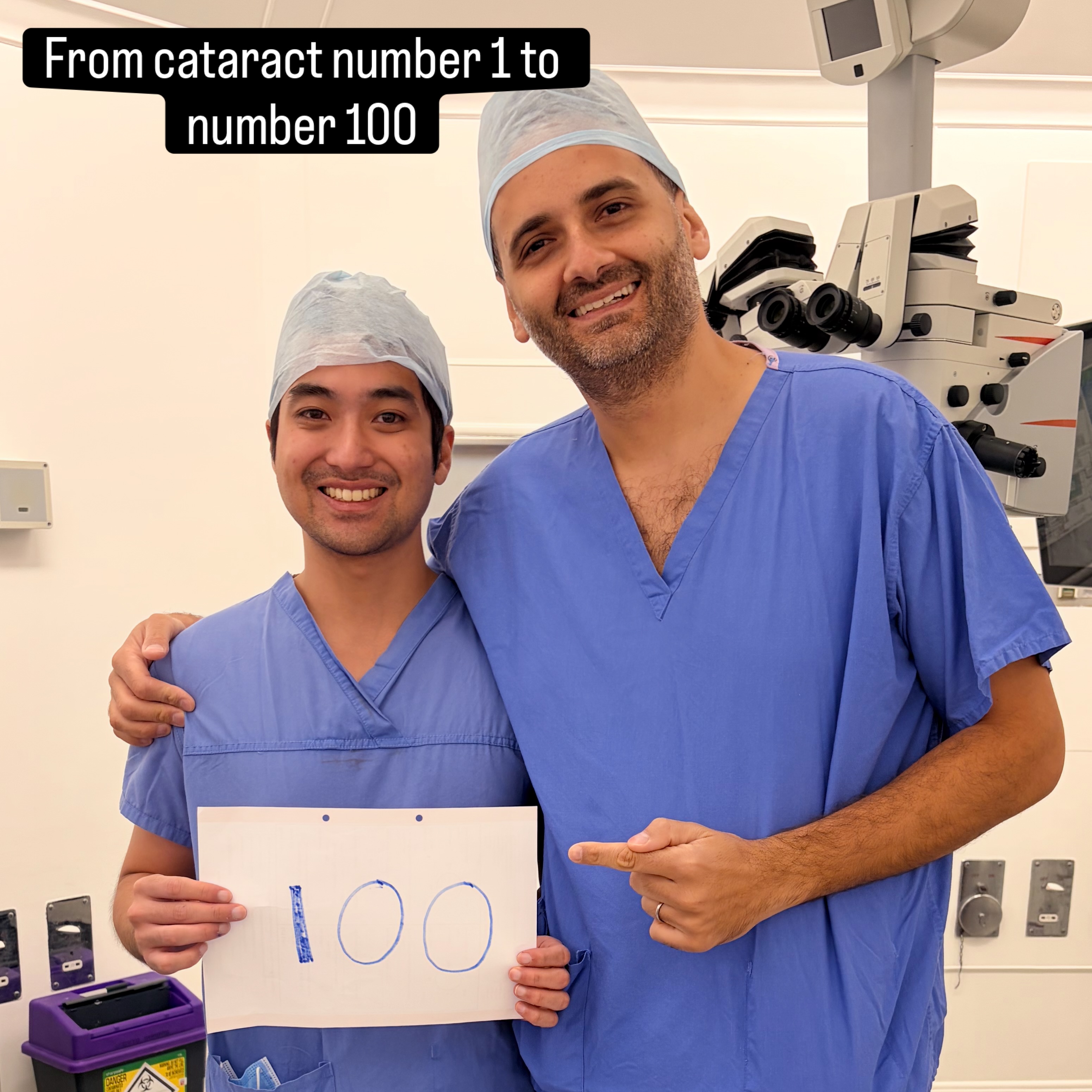 A really nice milestone today. I was there when my trainee performed his first cataract operation, and today I had the pleasure of being there for his 100th.
One of the most rewarding parts of being a consultant is seeing someone’s confidence, judgement and surgical skills develop over time.
Congratulations on the first 100 — hopefully many more to come!
#Ophthalmology #CataractSurgery #SurgicalTraining #MedicalEducation #londonophthalmology