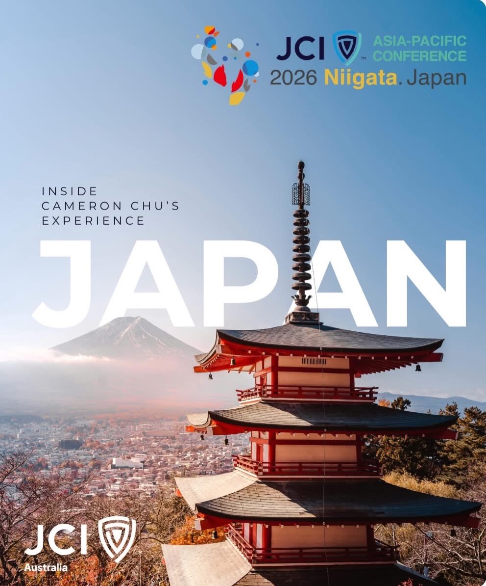 🇯🇵 JCI Australia at ASPAC 2026!
Cameron Chu from JCI Canberra recently headed to Niigata, Japan for ASPAC 2026, bringing together JCI members from across the Asia-Pacific region for a few unforgettable days of cultural exchange.
Cameron was selected to take part in our Shadow the President Program, giving him the opportunity to spend time alongside our National President and experience ASPAC from a whole new perspective!
“Having joined JCI Australia recently, it was a wonderful and fortunate opportunity to attend ASPAC 2026 in Niigata. It really reflected the rich history and diversity of the organisation, with so many people from so many countries having attended.”
Cameron came home with new connections, new experiences and a pretty great first taste of the international JCI community! 🌏💙
@jci_aspac @chuie90 @jcijapan @jcileaders