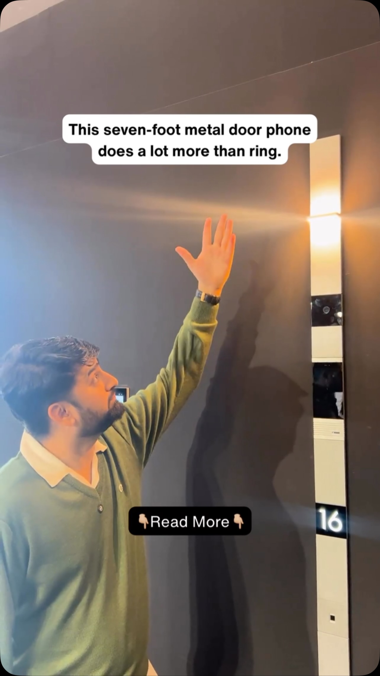 This seven-foot doorbell does a lot more than ring. 👀
Meet Adelante, a luxury video door phone designed to make the entrance itself part of the home.
At almost seven feet tall, this metal door phone combines security, access control, and home automation into one vertical unit.
It can include:
📹 Wide-angle security camera
📱 5.5-inch HD OLED touchscreen
🔔 Doorbell button
🔢 House number display
👆 Fingerprint sensor
📡 RFID access
💡 Lighting modules at the top and bottom
And it doesn’t have to be mounted directly onto a wall.
It can also be installed on a separate pole, making it work as a standalone entrance element.
The interesting part is that it doesn’t look like a collection of gadgets stuck onto your gate.
Everything is integrated into one architectural object.
For a luxury home, even the entrance hardware can become part of the design language.
Would you install something like this at your entrance?
luxury video door phone, luxury door phone, smart door phone, video doorbell, smart entrance, home automation, smart home security, fingerprint door entry, RFID door access, luxury home products, modern entrance design, smart home products, architectural hardware, luxury home design
#LuxuryHome #SmartHome #HomeAutomation