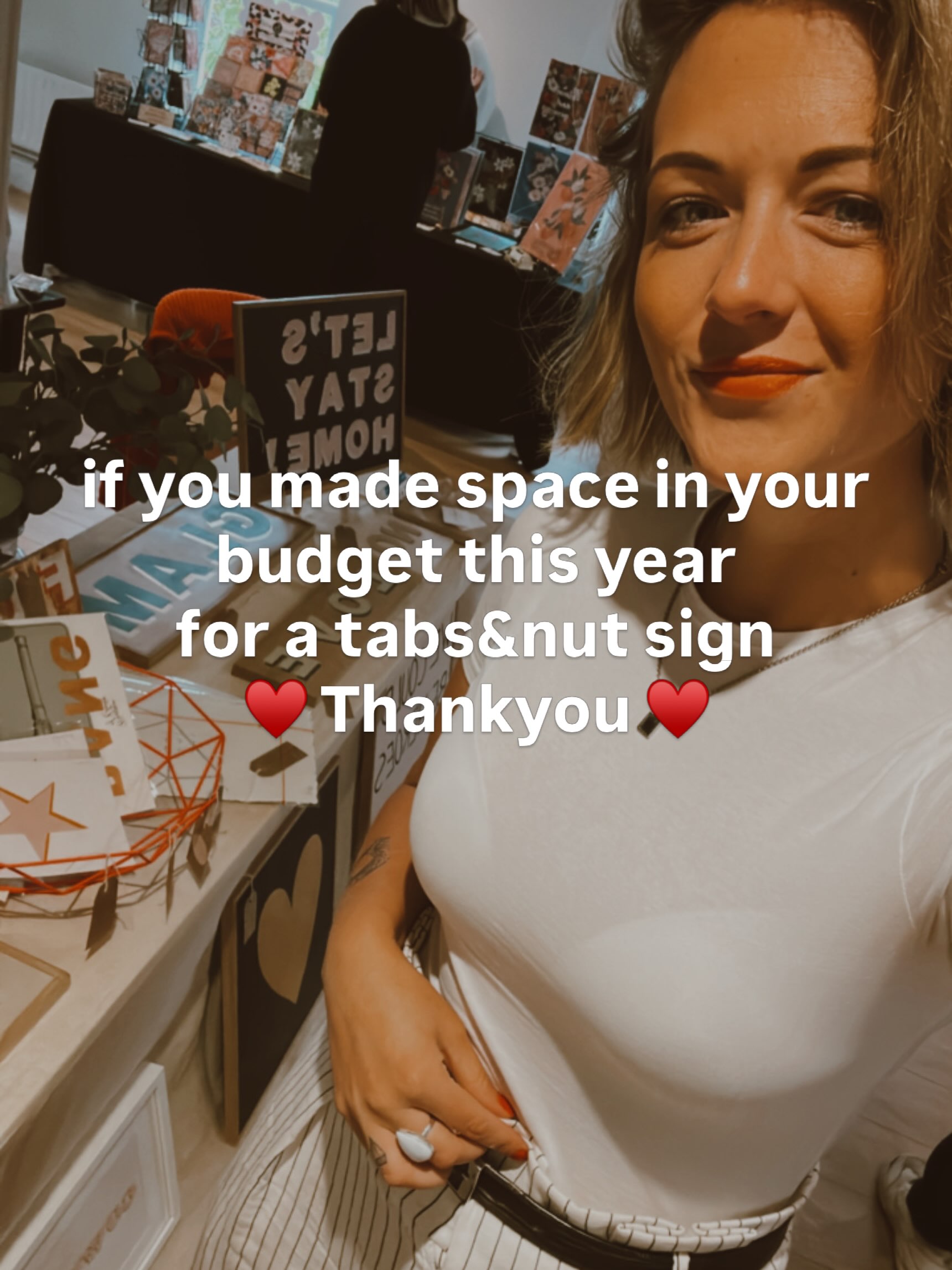 times are tough for everyone, being alive is expensive. Feels like just waking up and taking a breath costs a small fortune; so if you’ve found room somewhere in your budget to invest in a tabs&nut sign I want to honestly say thank you. keeping my business busy and growing with your orders means the world and being able to support my family through art is always a pinch me moment ♥️
.
.
.
.
#gratitude #supportingsmallbusinesses #independentartist #customsigns #artinvestment