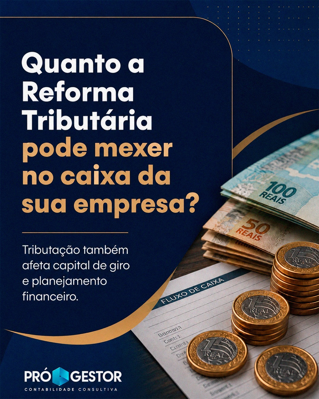 A Reforma Tributária não deve ser analisada apenas pelo total de imposto pago.
Ela também pode afetar o momento do pagamento, o aproveitamento de créditos, o preço de venda, a margem e a necessidade de capital de giro.
Na prática, uma mudança tributária pode alterar o fluxo financeiro da empresa.
Por isso, o caixa precisa entrar na análise.
A Pró-Gestor pode ajudar sua empresa a entender os impactos da Reforma Tributária no planejamento financeiro e na operação do dia a dia.
#ReformaTributária #FluxoDeCaixa #CapitalDeGiro #GestãoFinanceira #PróGestor #Empresas